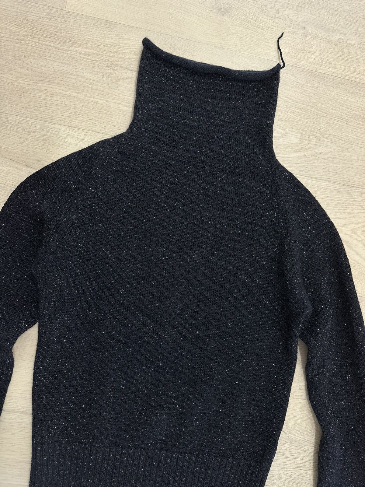 Maison Margiela 1999 fall lurex navy sweater Size M / US 6-8 / IT 42-44 - 2 Thumbnail