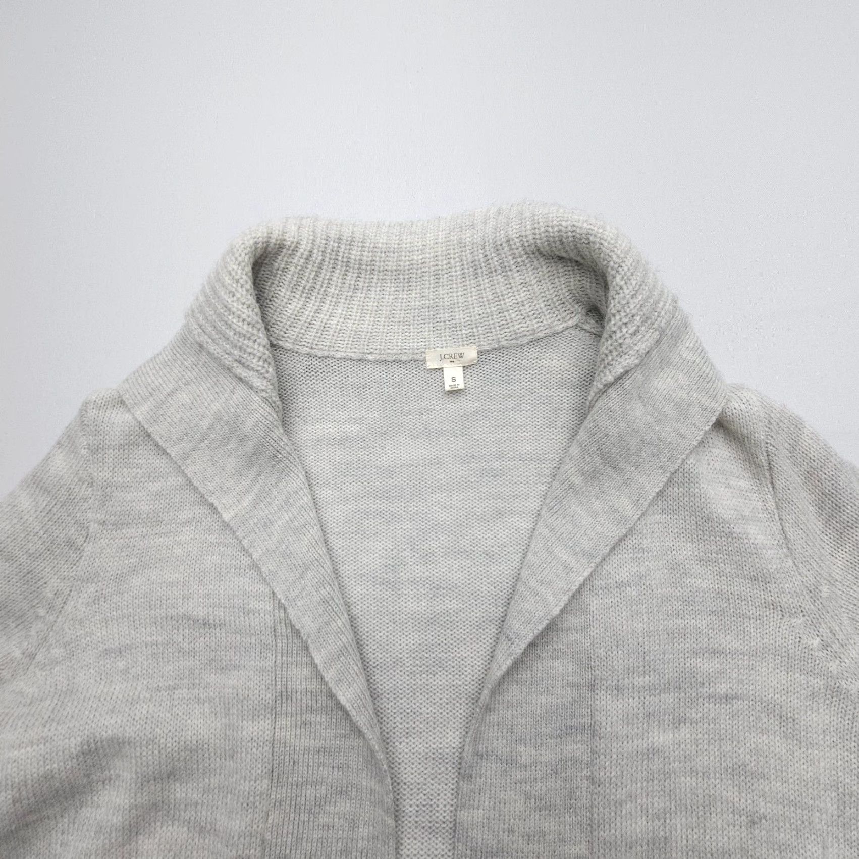 J.Crew J. Crew Cardigan Womens Small Gray Open Pockets Lightweight Knit Wool Alpaca Blend Sweater Winter Light Size S / US 4 / IT 40 - 3 Thumbnail