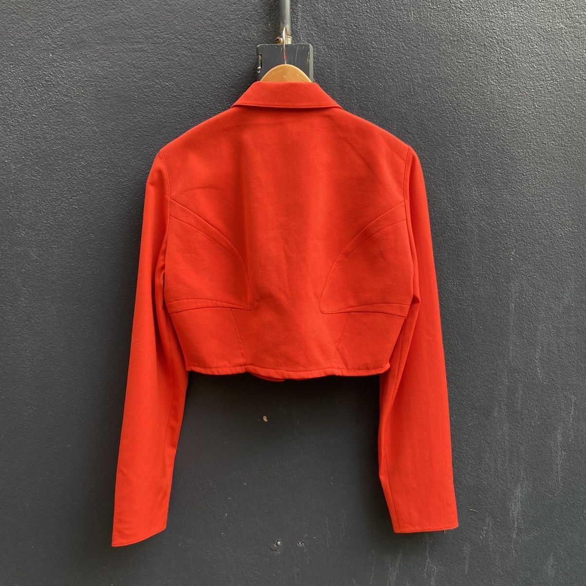Thierry Mugler Thierry Mugler DIY Cropped Red Blazer Size S / US 4 / IT 40 - 20 Thumbnail