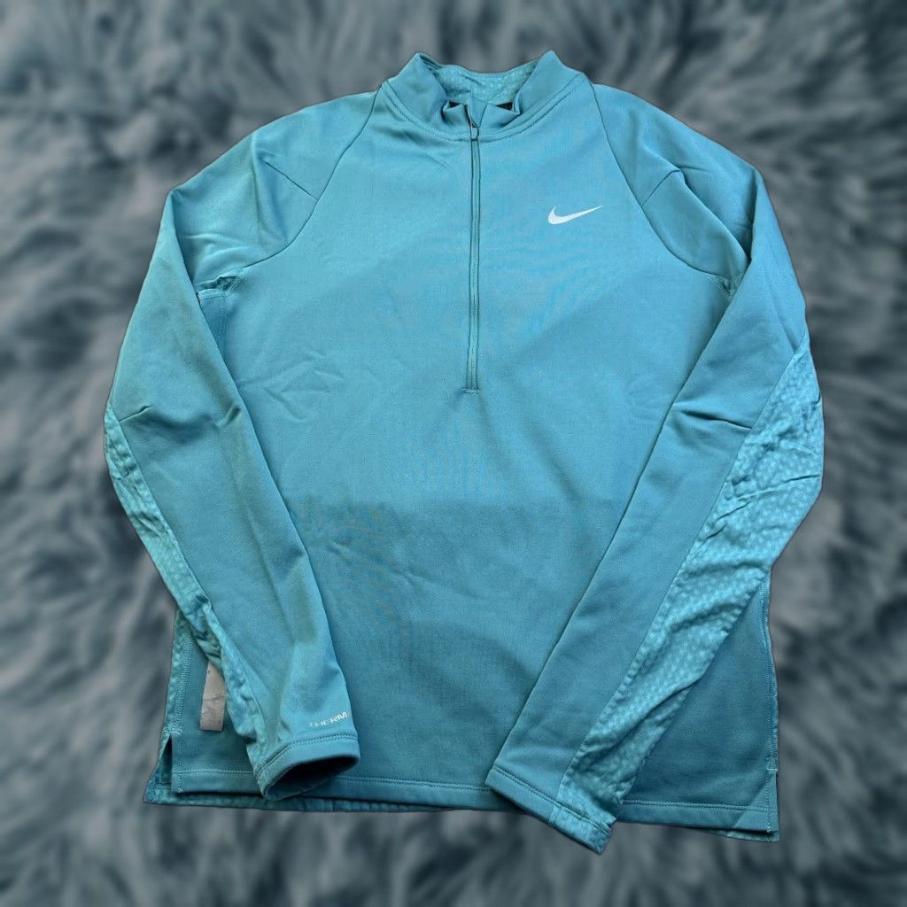 Nike Nike Sweater Mens Large Half Zip Blue Pullover Therma Fit All Seasons Lightweight 1/2 Zip Logo casual Mens Size US L / EU 52-54 / 3 - 1 Thumbnail