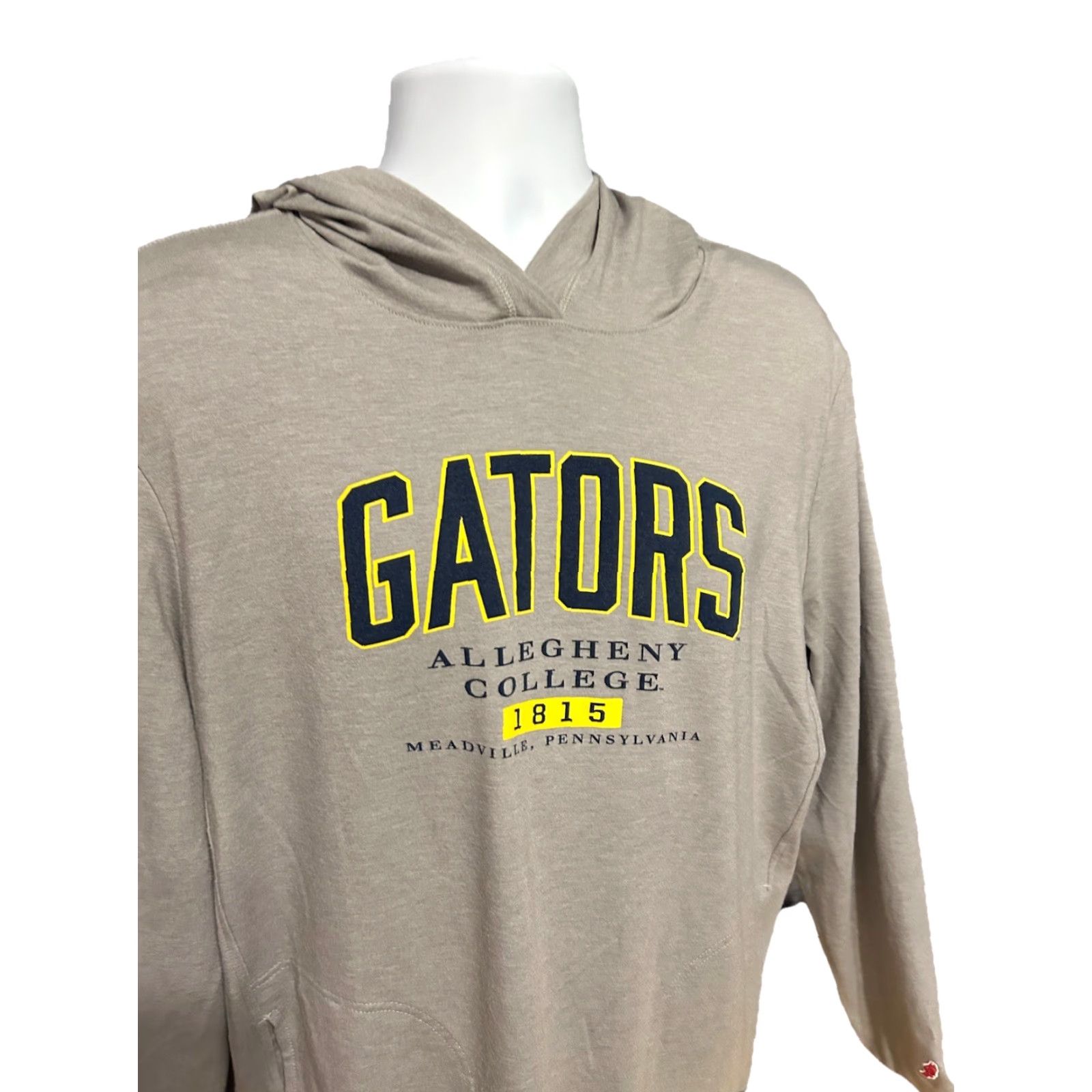 Vintage VINTAGE Allegheny College Gators Hoodie Lightweight Adult XL Gray Pocket 91 League Logo Pullover Hooded Long Sleeve Unisex Mens Womens Size US XL / EU 56 / 4 - 3 Thumbnail