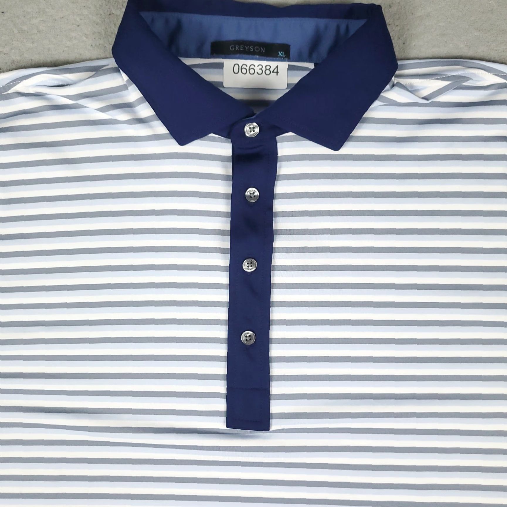 Vintage Greyson Polo Shirt Mens XL Blue Striped Polo Short Sleeve Golf Casual Size US XL / EU 56 / 4 - 2 Thumbnail