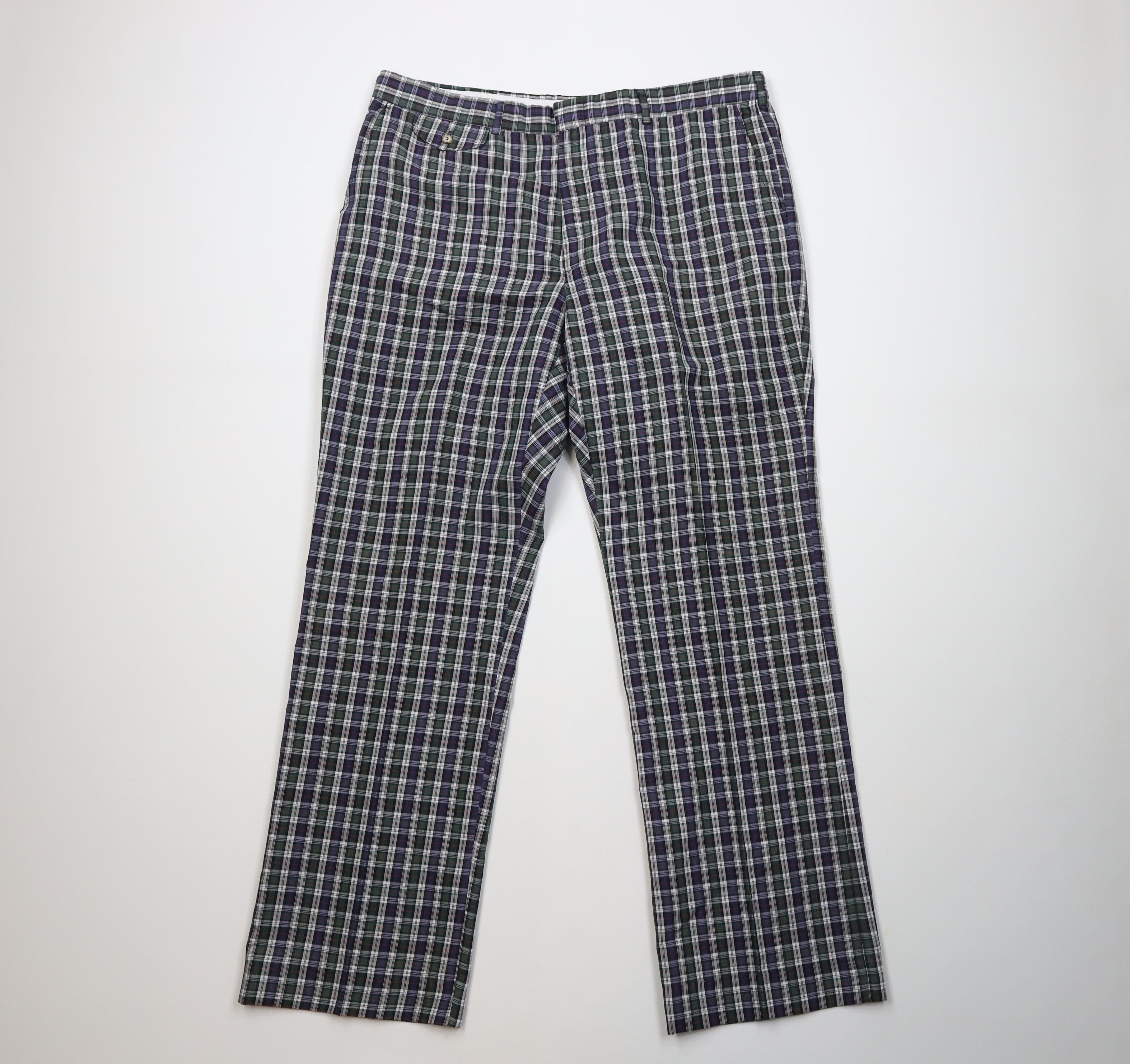 Orvis Vintage 70s Orvis Wide Leg Chino Pants Plaid Cotton USA Size US 38 / EU 54 - 1 Thumbnail