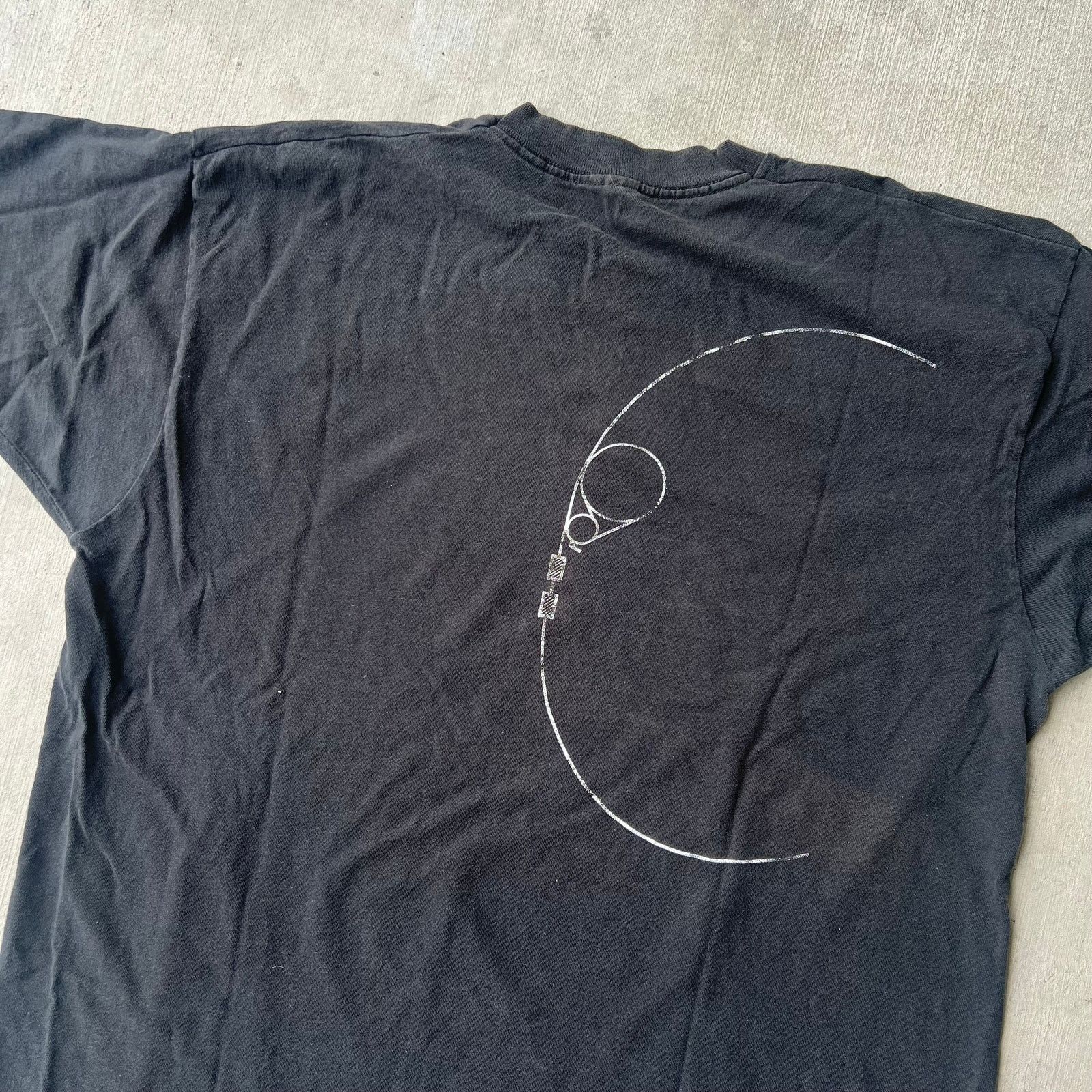 Vintage 90s supercollider black single stitch graphic shirt