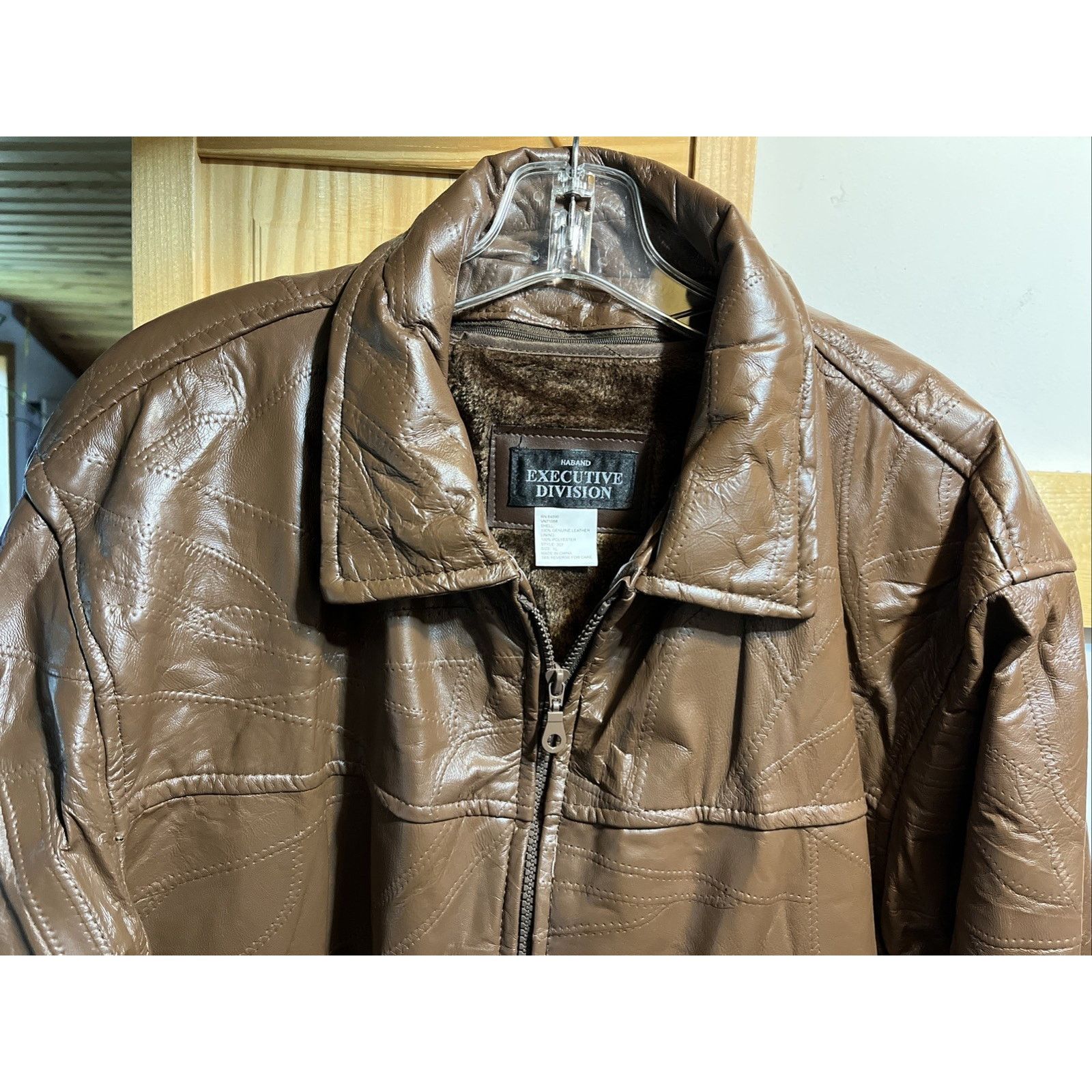 Haband Haband Executive Division XL Brown Leather Jacket Patchwork Size US XL / EU 56 / 4 - 4 Thumbnail