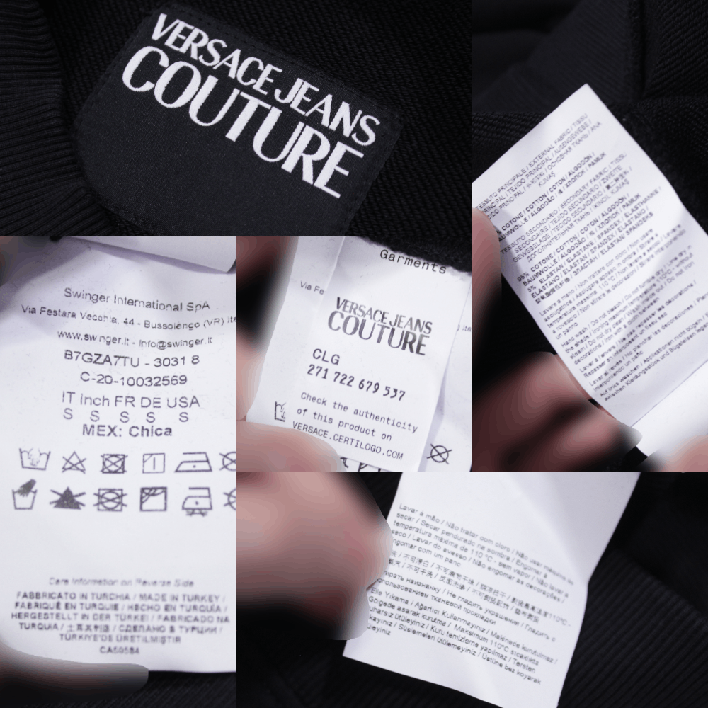 Versace Jeans Couture Big Logo Barroco Sweatshirt Size US S / EU 44-46 / 1 - 8 Thumbnail