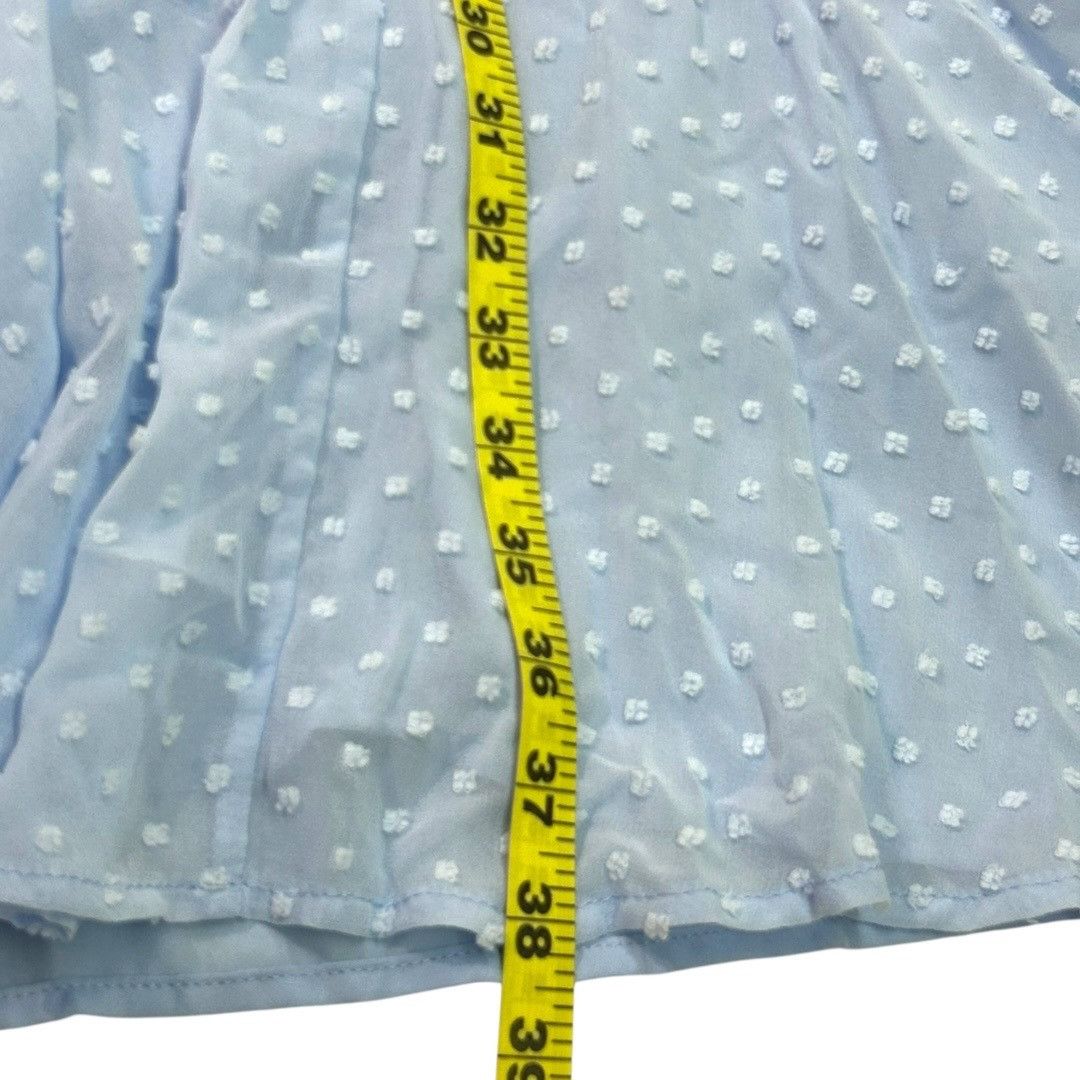 Lulus NWT Lulus Bimini Periwinkle Blue Swiss Dot Tie-Strap Midi Dr Size S / US 4 / IT 40 - 5 Thumbnail