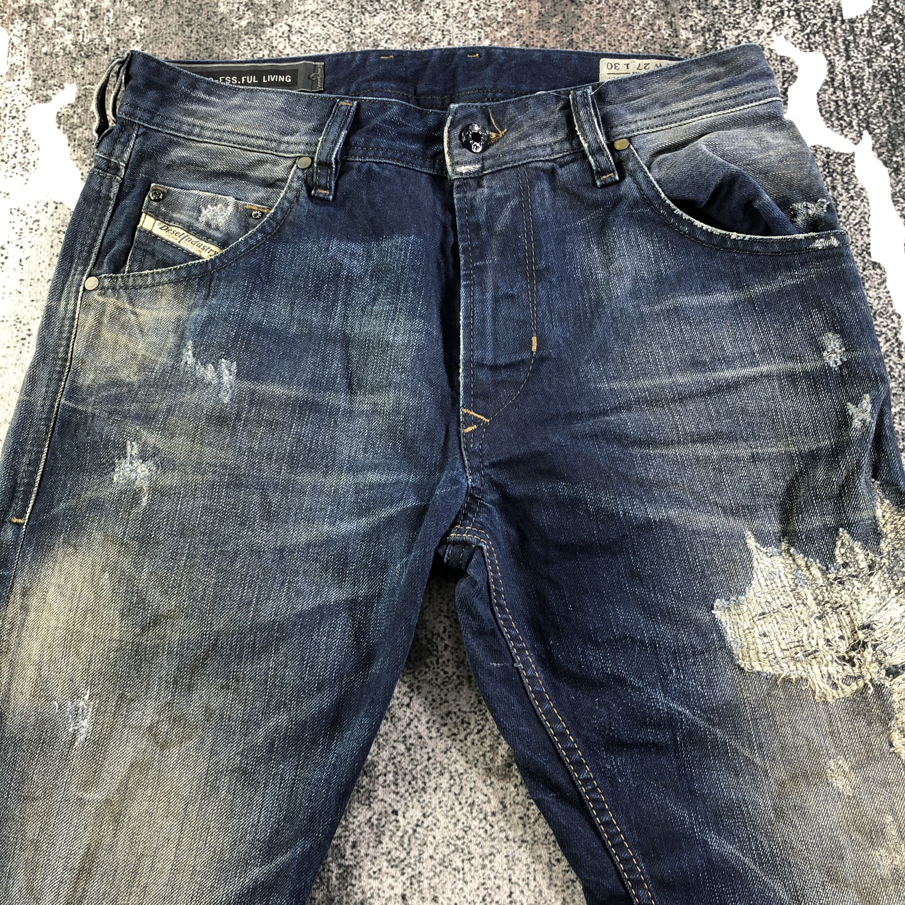 Diesel Diesel Krayver Jeans Destroyed Denim KJ2411 Size US 27 - 3 Thumbnail