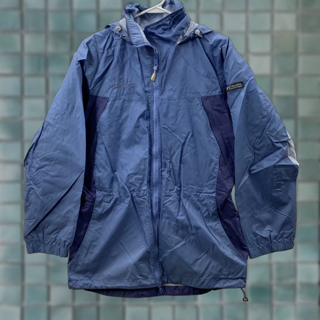 Vintage Columbia Womens Blue Long Sleeve Full Zip Mock Neck Windbreaker Jacket Sz Small Size S / US 4 / IT 40 - 1 Thumbnail