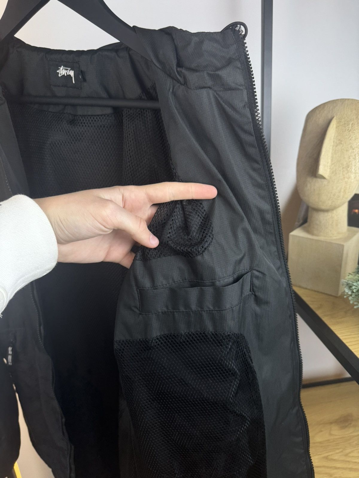 Stussy × Vintage Windbreaker Stussy Black Small Logo Men's M Cities Jacket Size US M / EU 48-50 / 2 - 13 Thumbnail