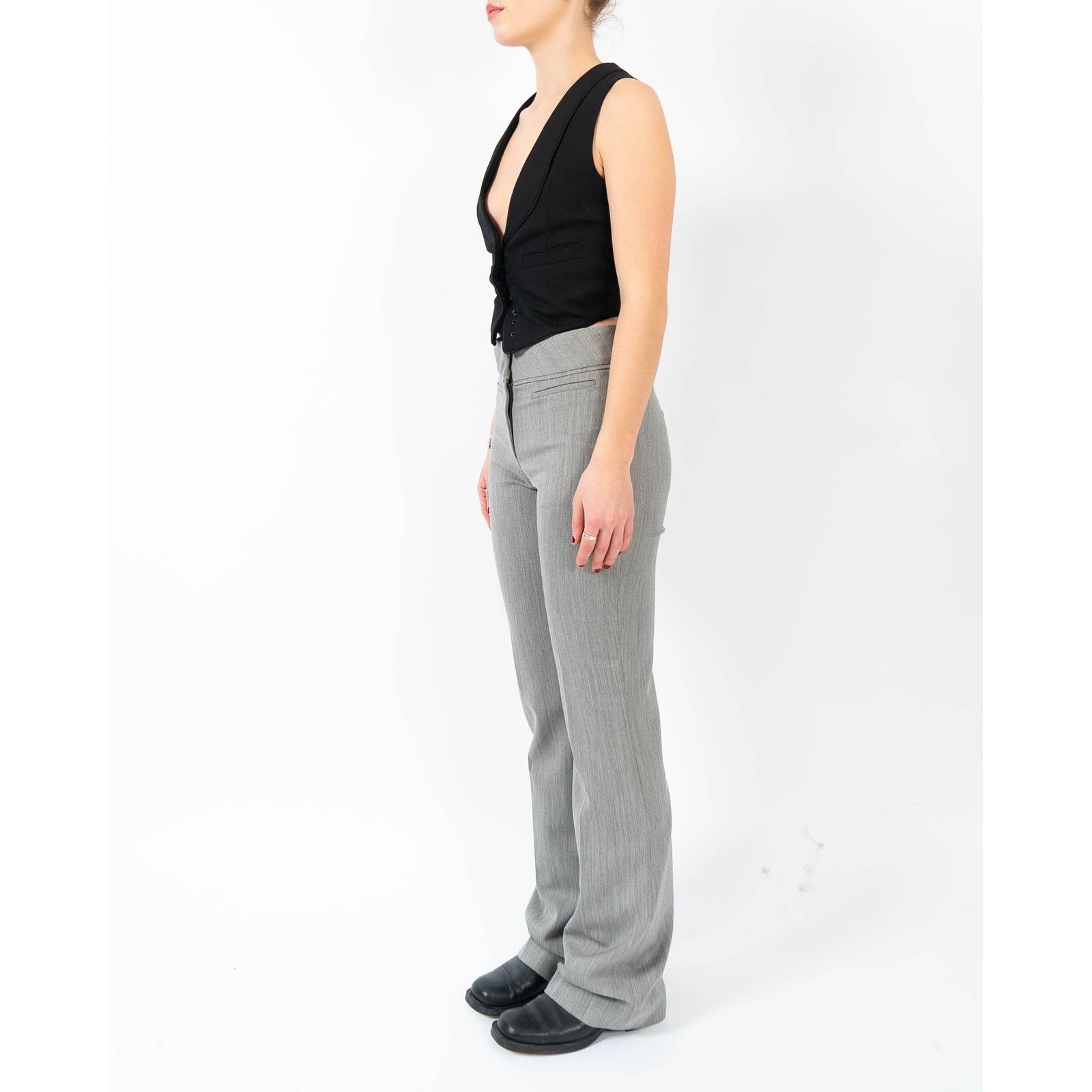 Haider Ackermann SS20 Waistcoat in Black Viscose Size XS / US 0-2 / IT 36-38 - 3 Thumbnail