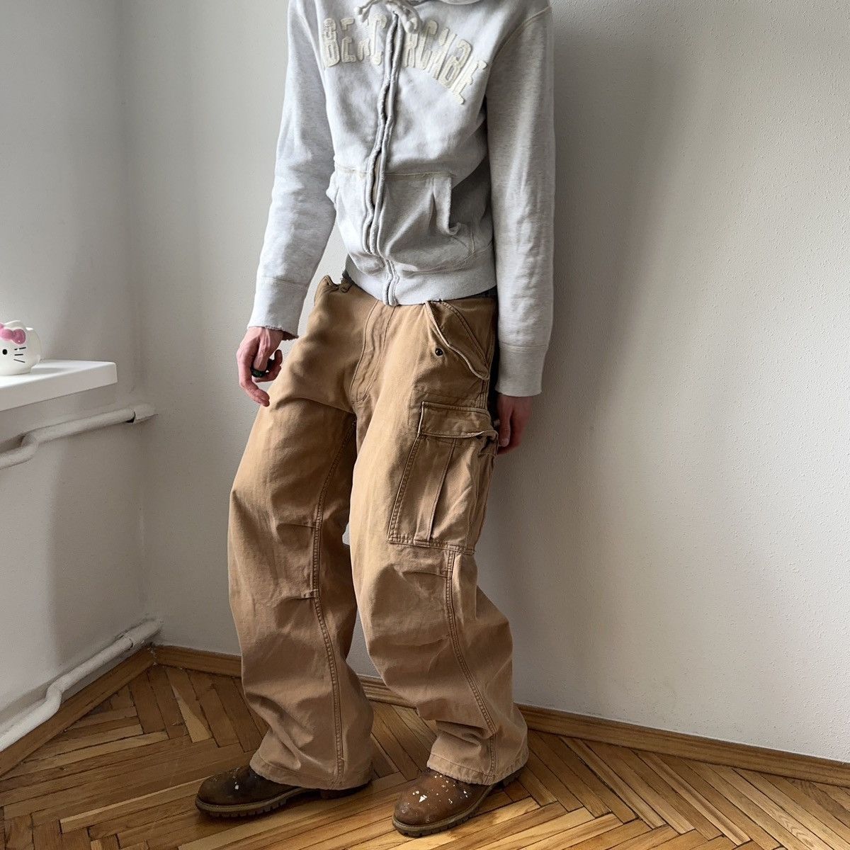 Abercrombie & Fitch RARE Abercrombie Fitch Military Parachute Baggy Cargo Pants Size US 34 / EU 50 - 3 Thumbnail