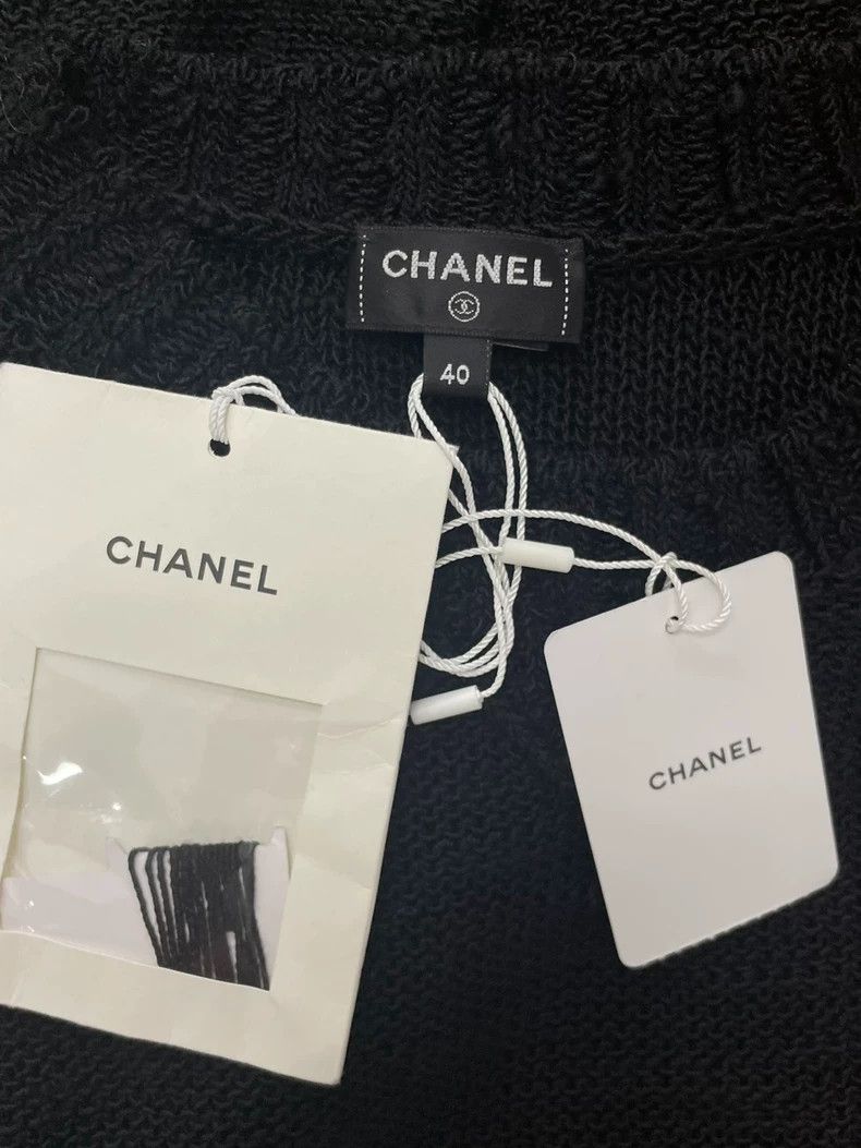 Chanel Chanel 25A black gold embroidered sequin knitted long-slee Size S / US 4 / IT 40 - 4 Thumbnail