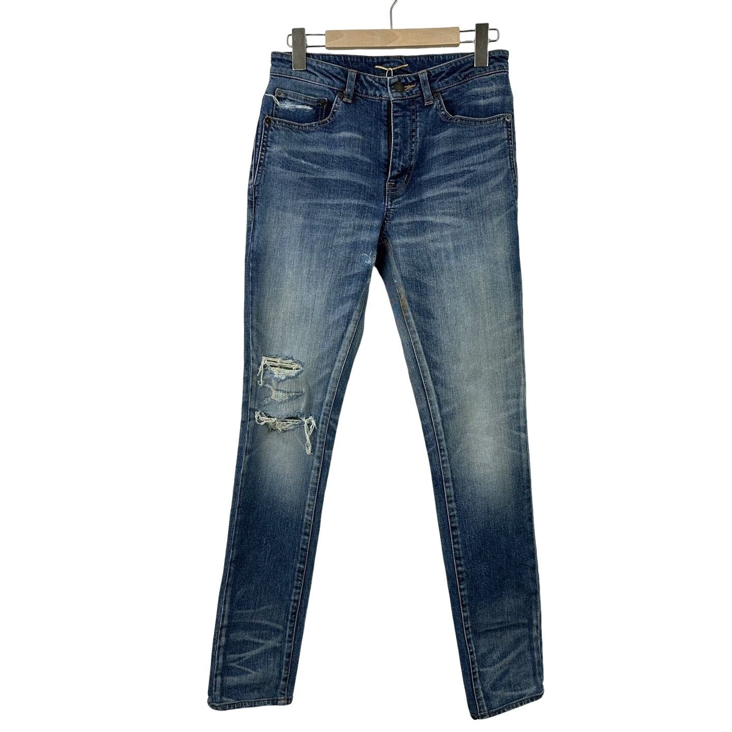 Saint Laurent Paris Saint Laurent Distressed Jeans 27 Size 27" / US 4 / IT 40 - 1 Thumbnail