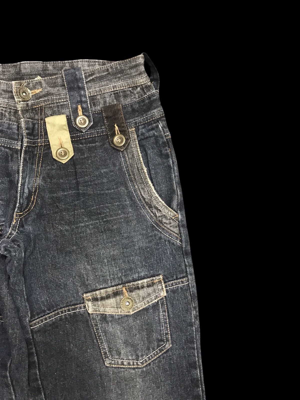 Designer 💥DOUBLE WAIST💥GUMU INT Double Waist Multipocket Punk Denim Size US 30 / EU 46 - 7 Thumbnail