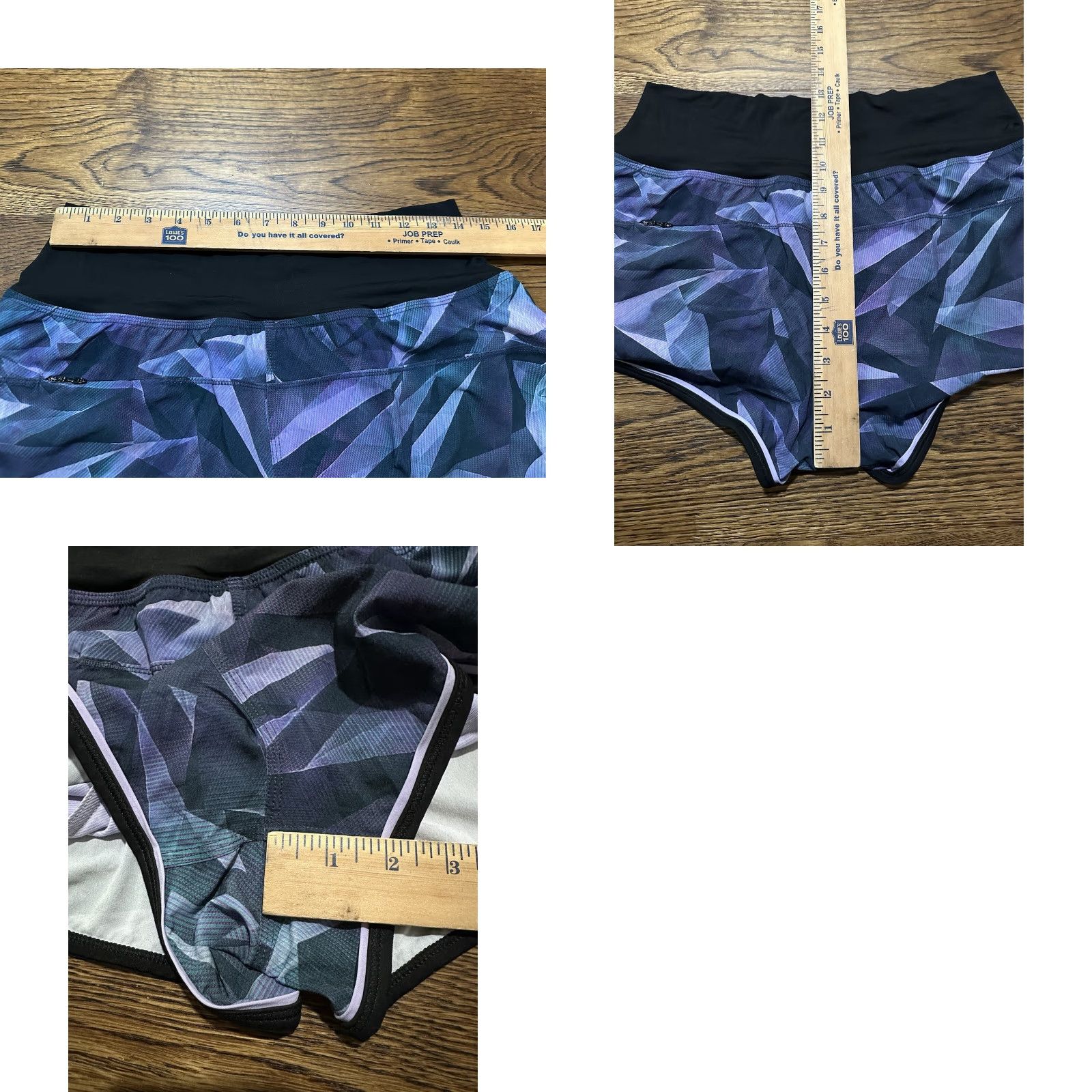 Lululemon Lululemon Drop It Low Short Pretty Prism Size 8 Womens Athletic Shorts Black Lilac 2.5 Inseam Pockets Size 30" / US 8 / IT 44 - 9 Thumbnail