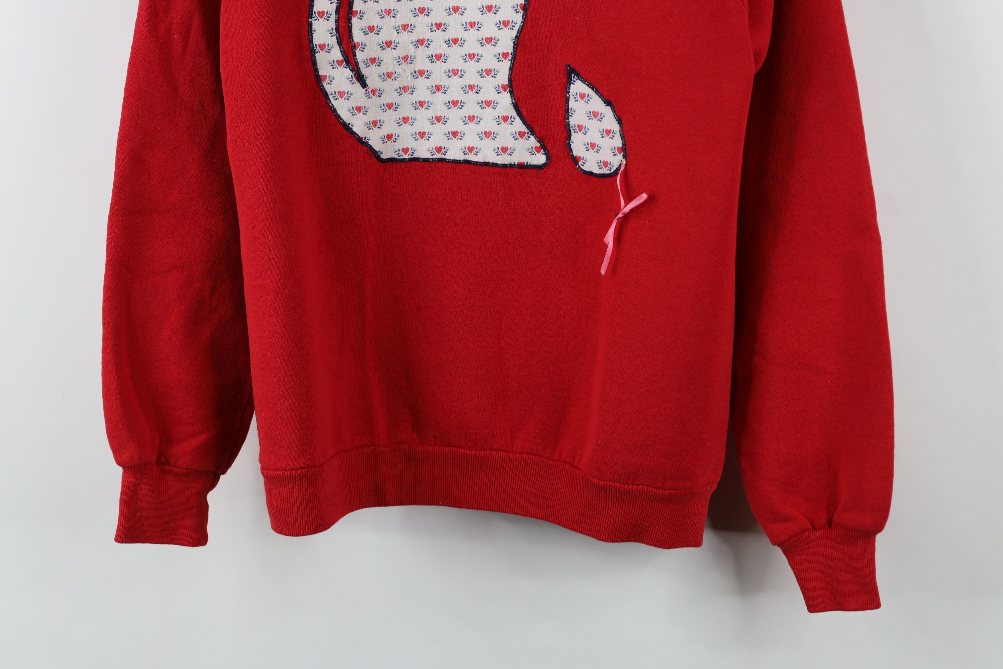 Vintage Vintage 90s Streetwear Patch Cat Kitten Mouse Sweatshirt USA Size M / US 6-8 / IT 42-44 - 3 Thumbnail