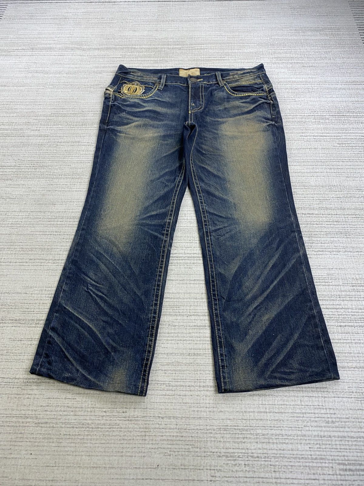 If Six Was Nine × Japanese Brand × Vintage Vintage Lolita Baggy Jeans Washes Distressed Denim Pants Size US 36 / EU 52 - 2 Thumbnail