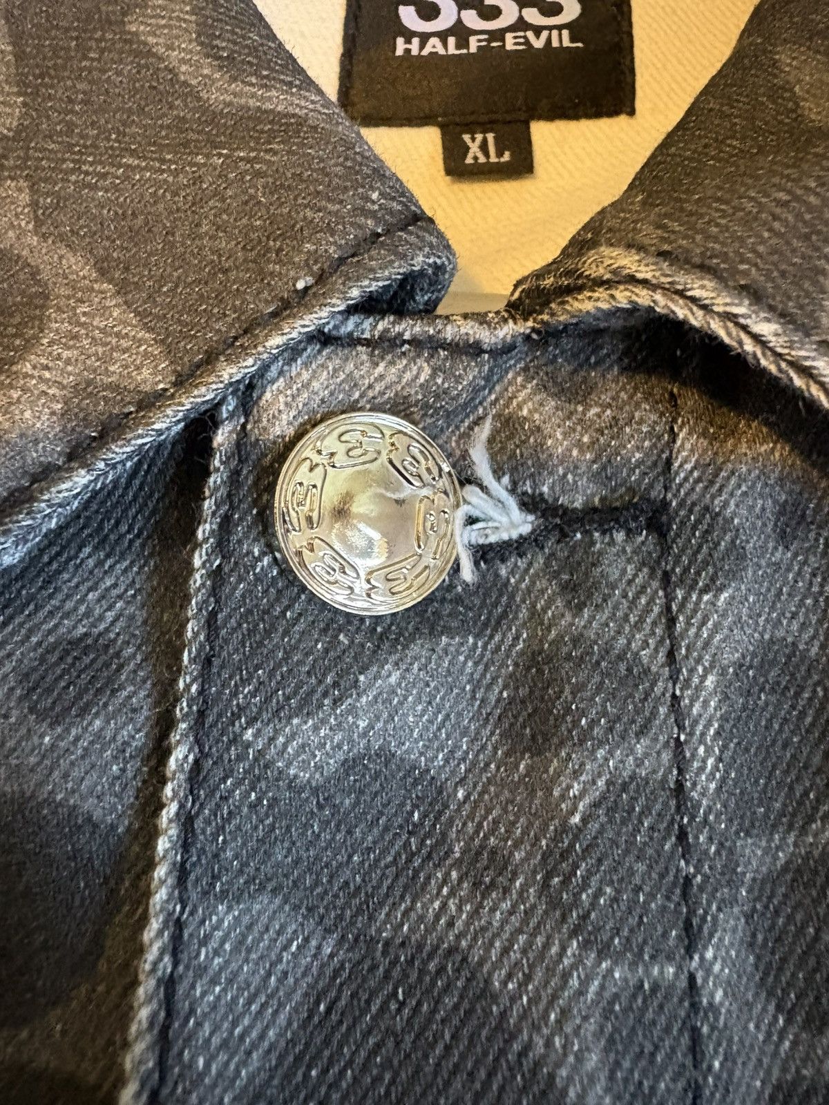 Half Evil HALF EVIL 333 CHETAH PRINT DENIM JACKET Size US XL / EU 56 / 4 - 8 Thumbnail