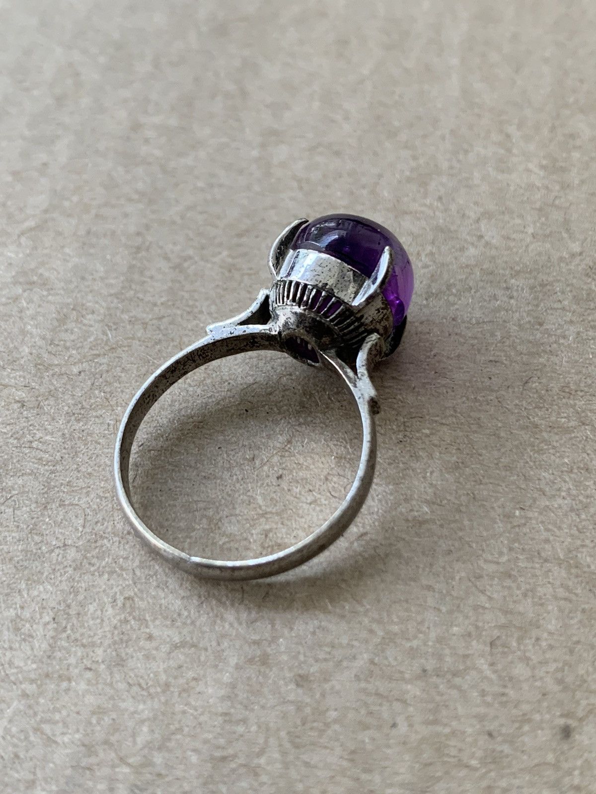 Jewelry VINTAGE AMETHYST WHITE GOLD 18k RING Size ONE SIZE - 3 Thumbnail