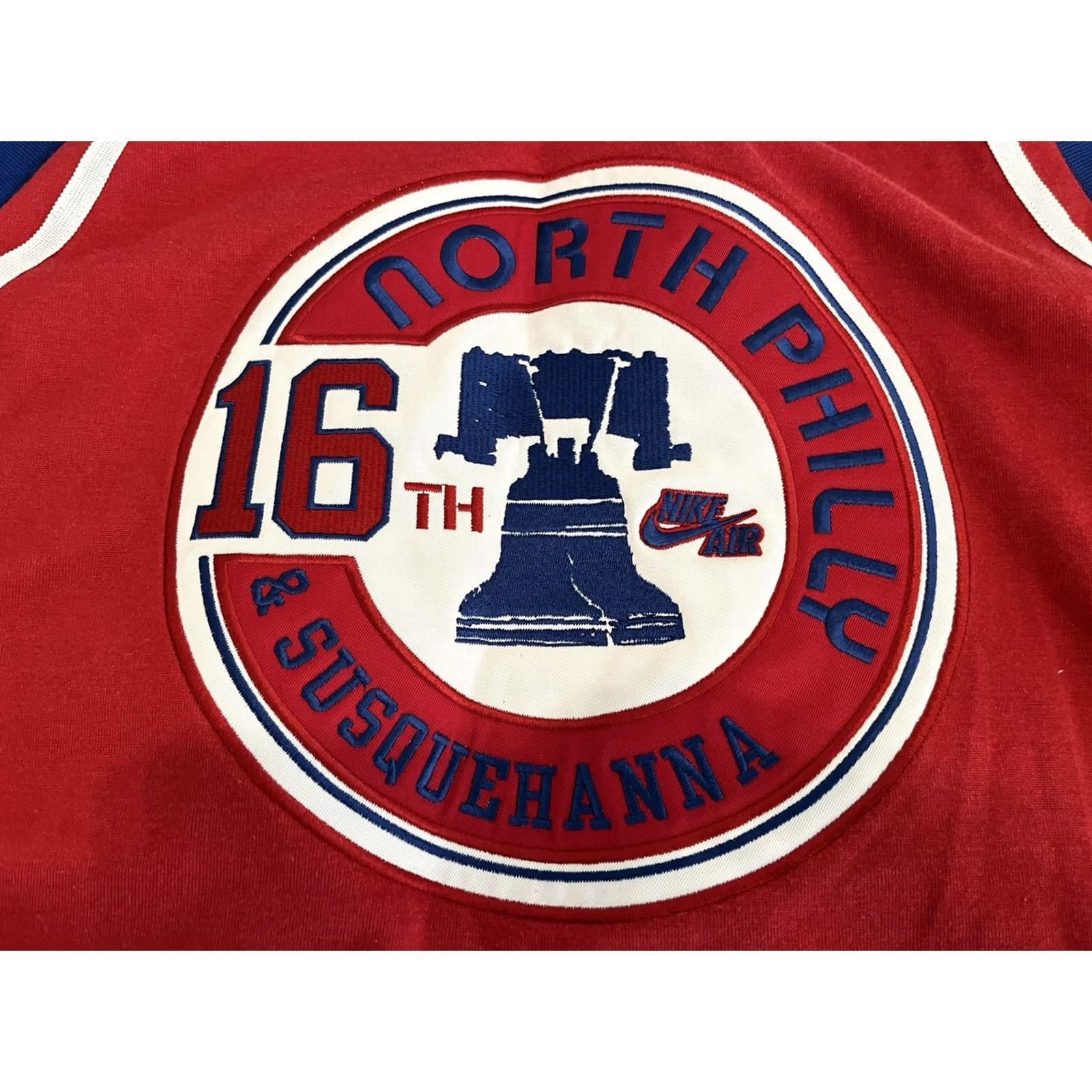 Nike Nike Air Battlegrounds North Philly 16 Susquehanna Basketball Jersey Shirt Large Mens Red Size US L / EU 52-54 / 3 - 3 Thumbnail