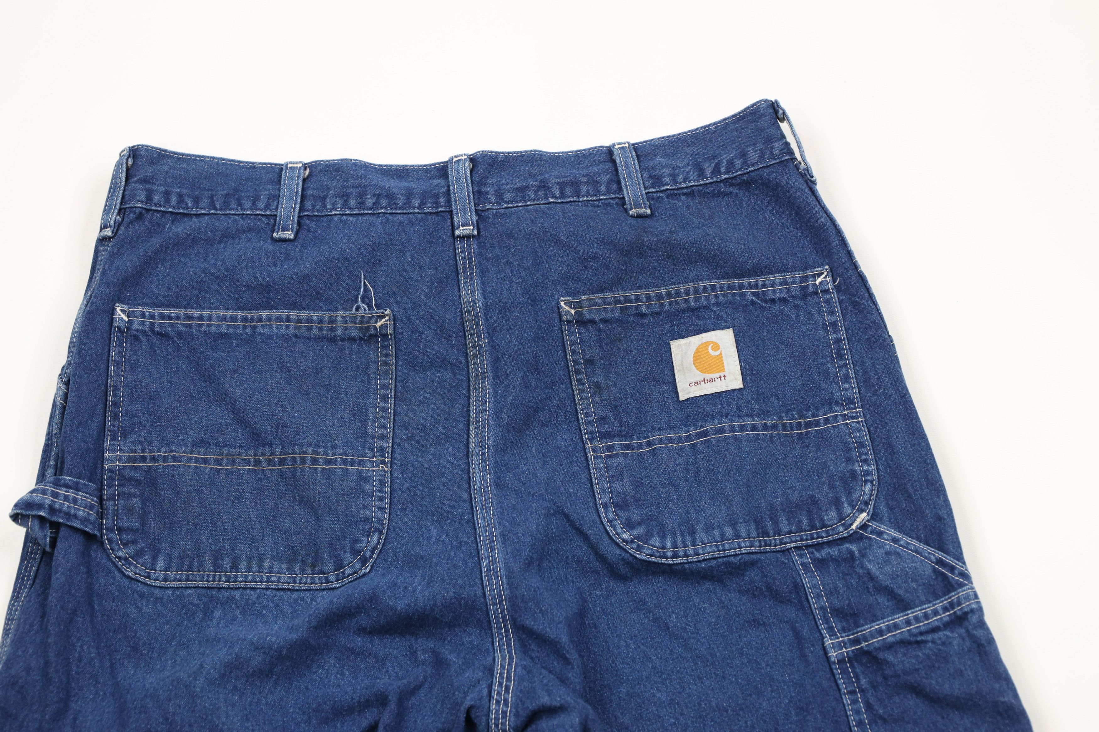 Carhartt × Vintage Vintage 90s Carhartt Spell Out Wide Leg Dungaree Jeans USA Size US 34 / EU 50 - 12 Thumbnail