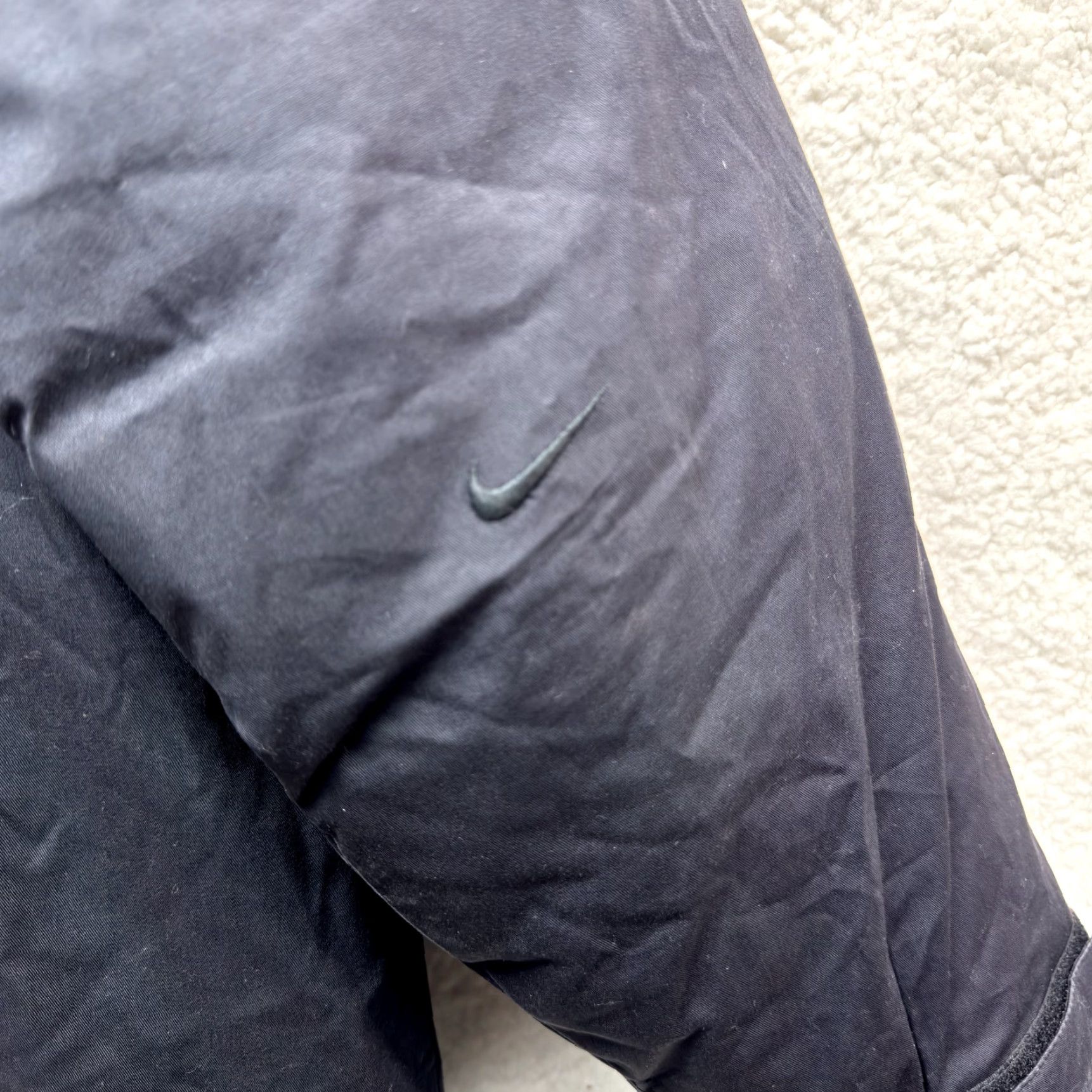 Nike VINTAGE Nike Puffer Jacket Mens Large Black Down Fleece Lined Insulated Hooded Size US L / EU 52-54 / 3 - 6 Thumbnail