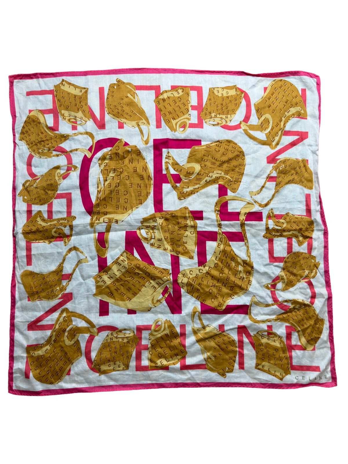 Vintage Celine Handkerchief Neckerchief Bandana