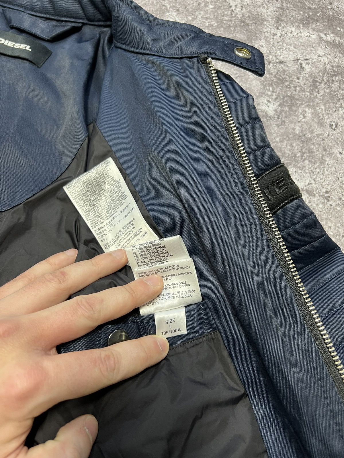 Diesel Vintage Y2K Diesel Biker Jacket Streetwear 90s Style Size US L / EU 52-54 / 3 - 18 Thumbnail