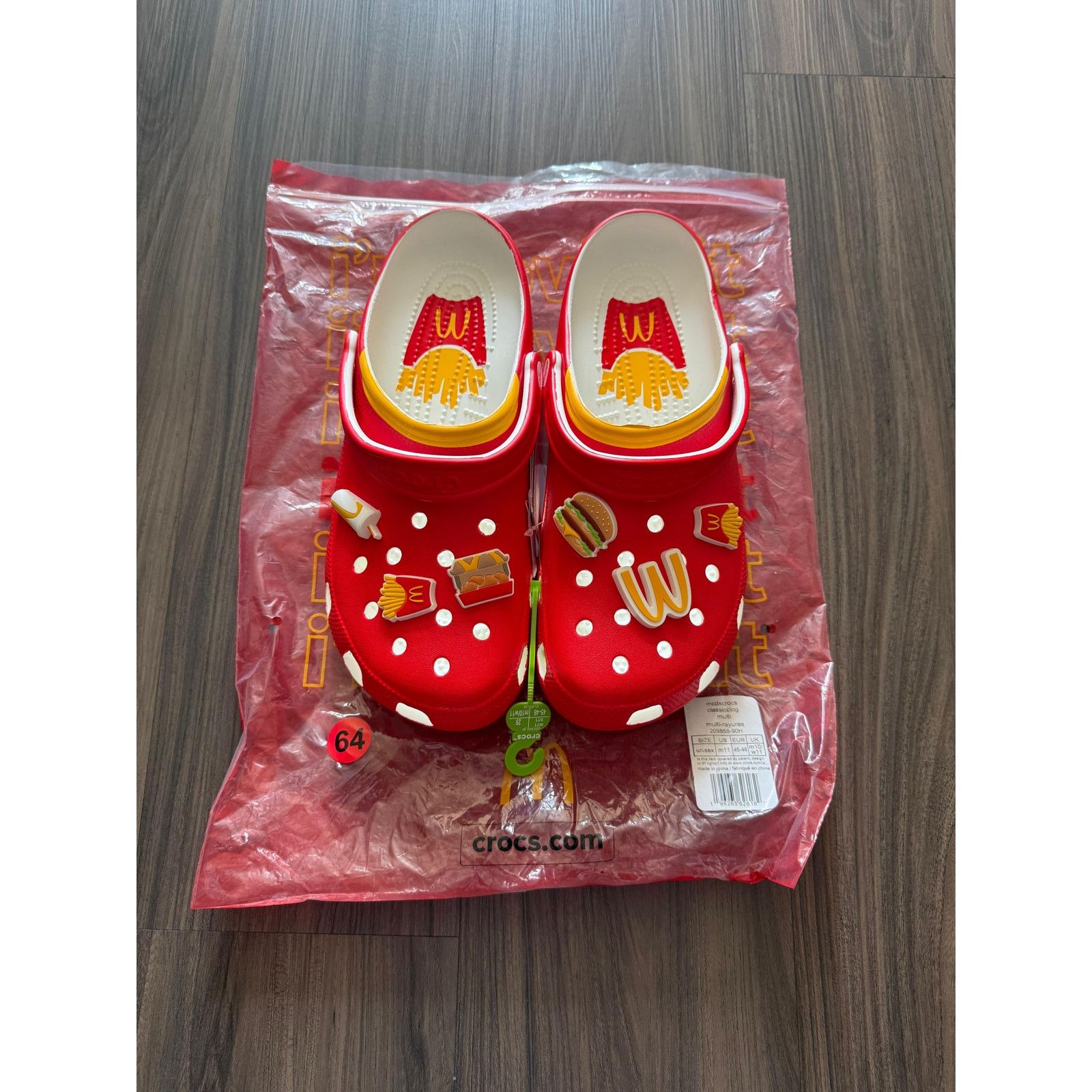 Crocs McDonald's x Crocs Classic Clog Red NWT M11/W13 Size US 11 / EU 44 - 6 Thumbnail