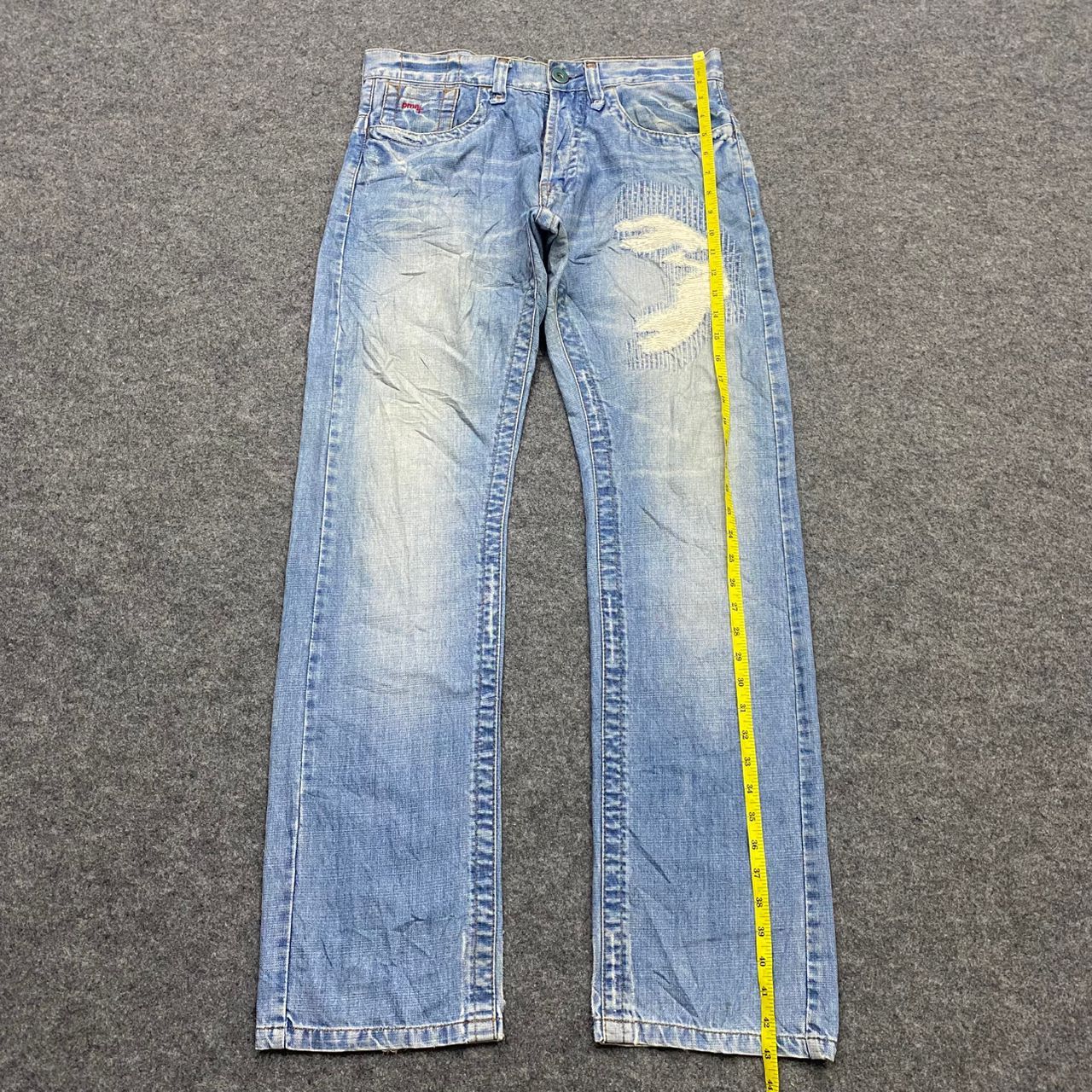If Six Was Nine 💥Best Offer💥Vintage Pura mania Brazil Distressed Denim Size US 34 / EU 50 - 3 Thumbnail