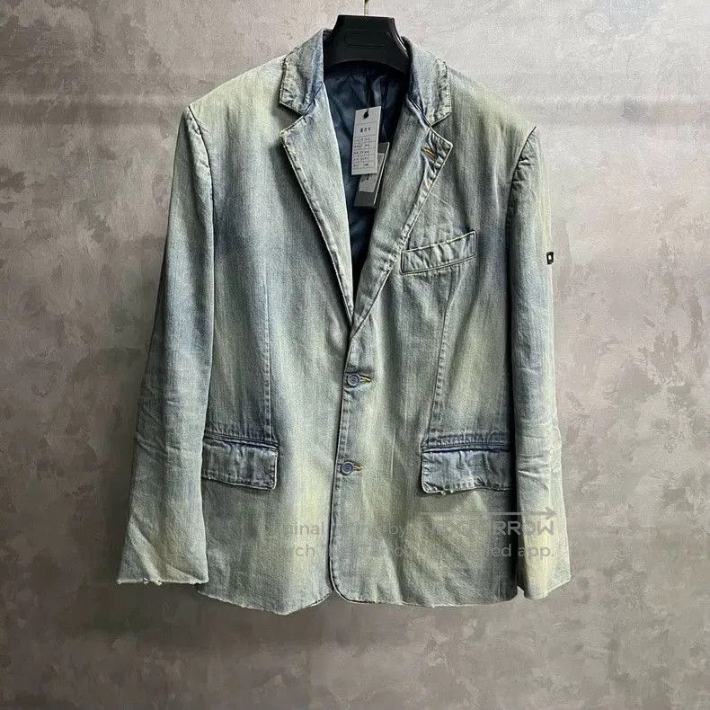 Balenciaga Balenciaga Distressed Denim Blazer Jacket. Size US XXS / EU 40 - 1 Thumbnail
