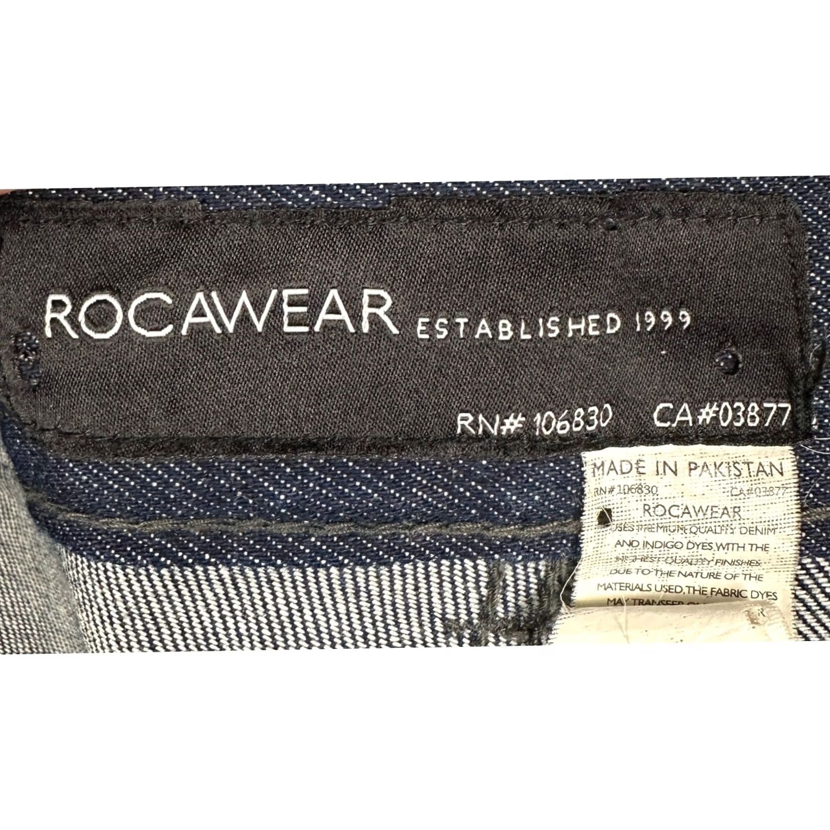 Rocawear Rocawear Jeans Mens 38 Blue Regular Fit Straight Leg Dark Wash 5 Pocket Denim Size US 38 / EU 54 - 3 Thumbnail