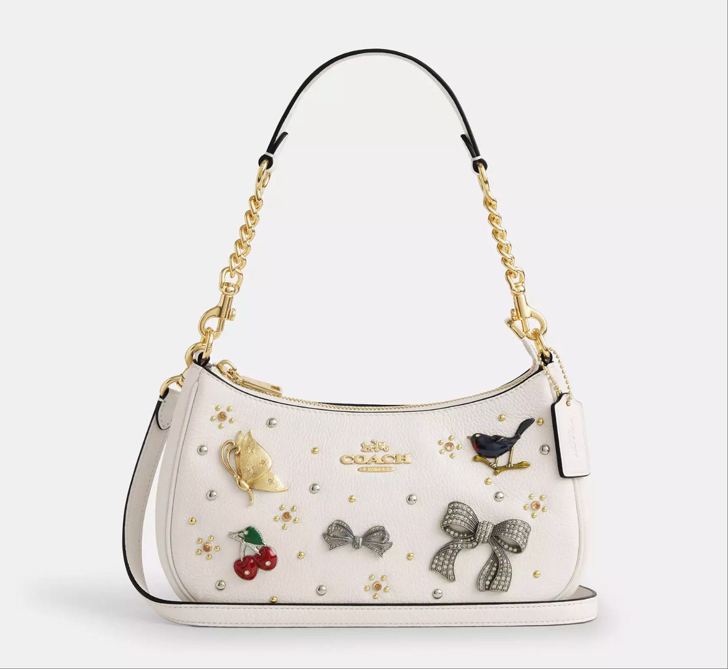 Coach NWT Coach Teri Shoulder Bag With Pins CCE87 Size ONE SIZE - 8 Thumbnail
