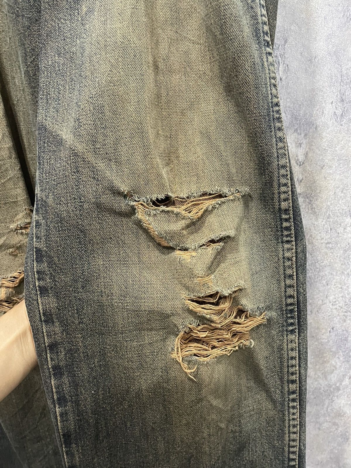 Japanese Brand × Vintage × Wrangler 🔥🔥Vintage wrangler distressed denim thrashed🔥🔥 Size US 32 / EU 48 - 10 Thumbnail