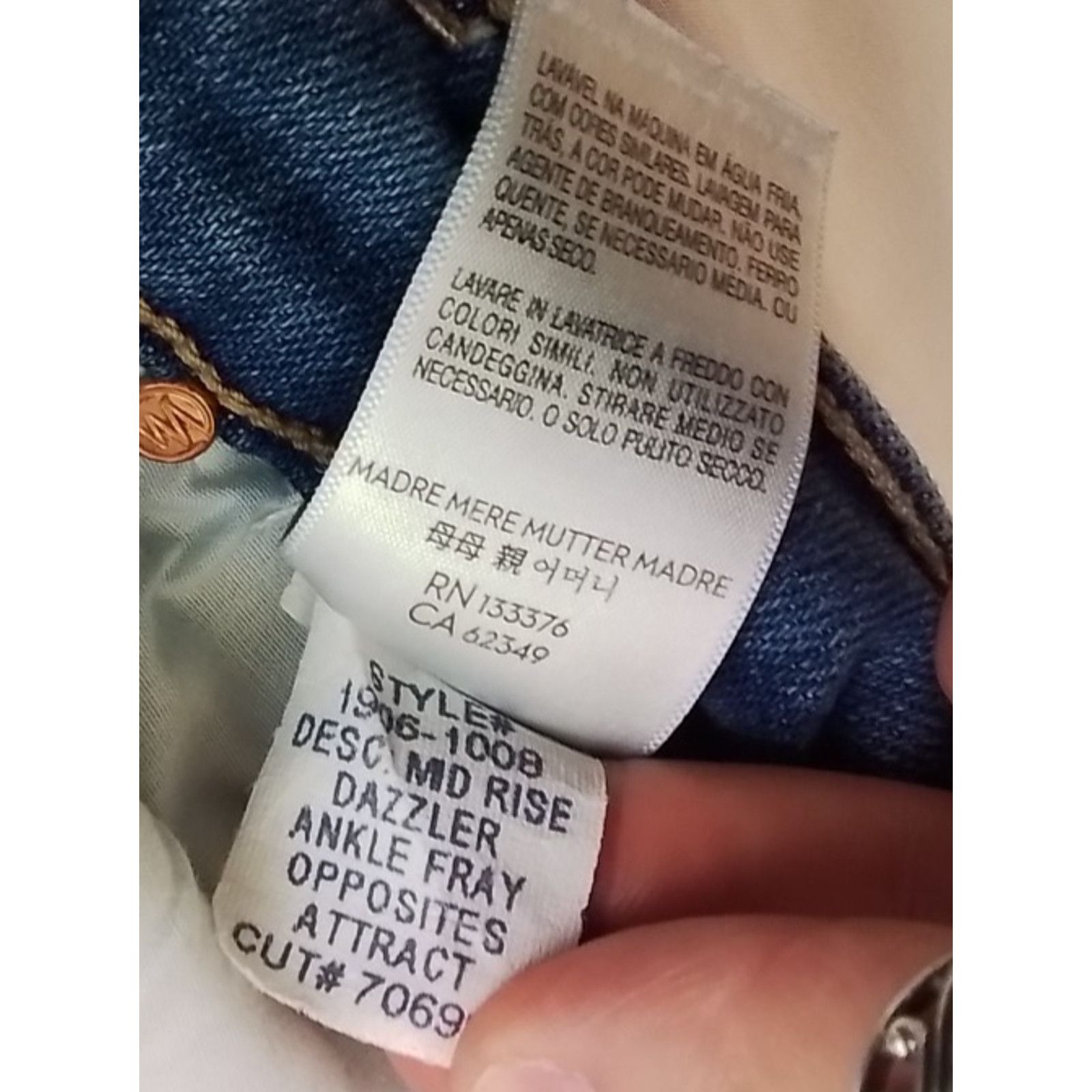 MOTHER Mother The Mid Rise Dazzler Jeans Women's 26" Medium Wash Size 26" / US 2 / IT 38 - 8 Thumbnail