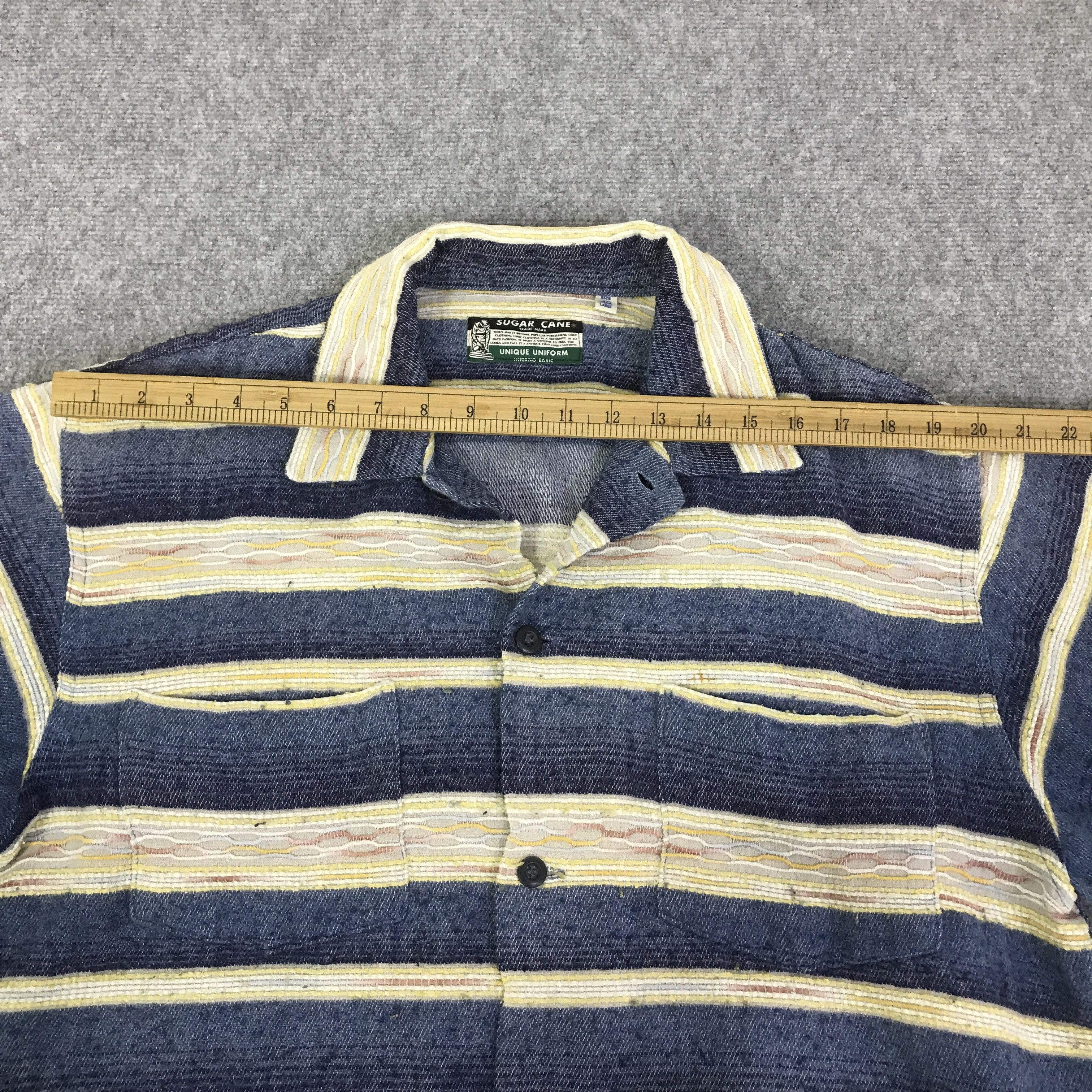 Sugar Cane sugar cane Button Striped jacket K100B14 Size US M / EU 48-50 / 2 - 5 Thumbnail