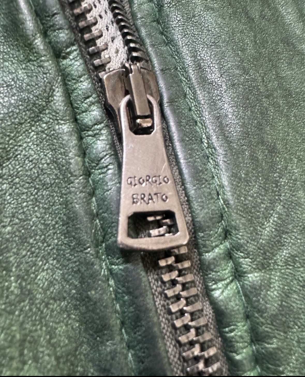 Giorgio Brato Giorgio Brato Organic Green Leather Jacket Italy Size 42 / S Size M / US 6-8 / IT 42-44 - 4 Thumbnail