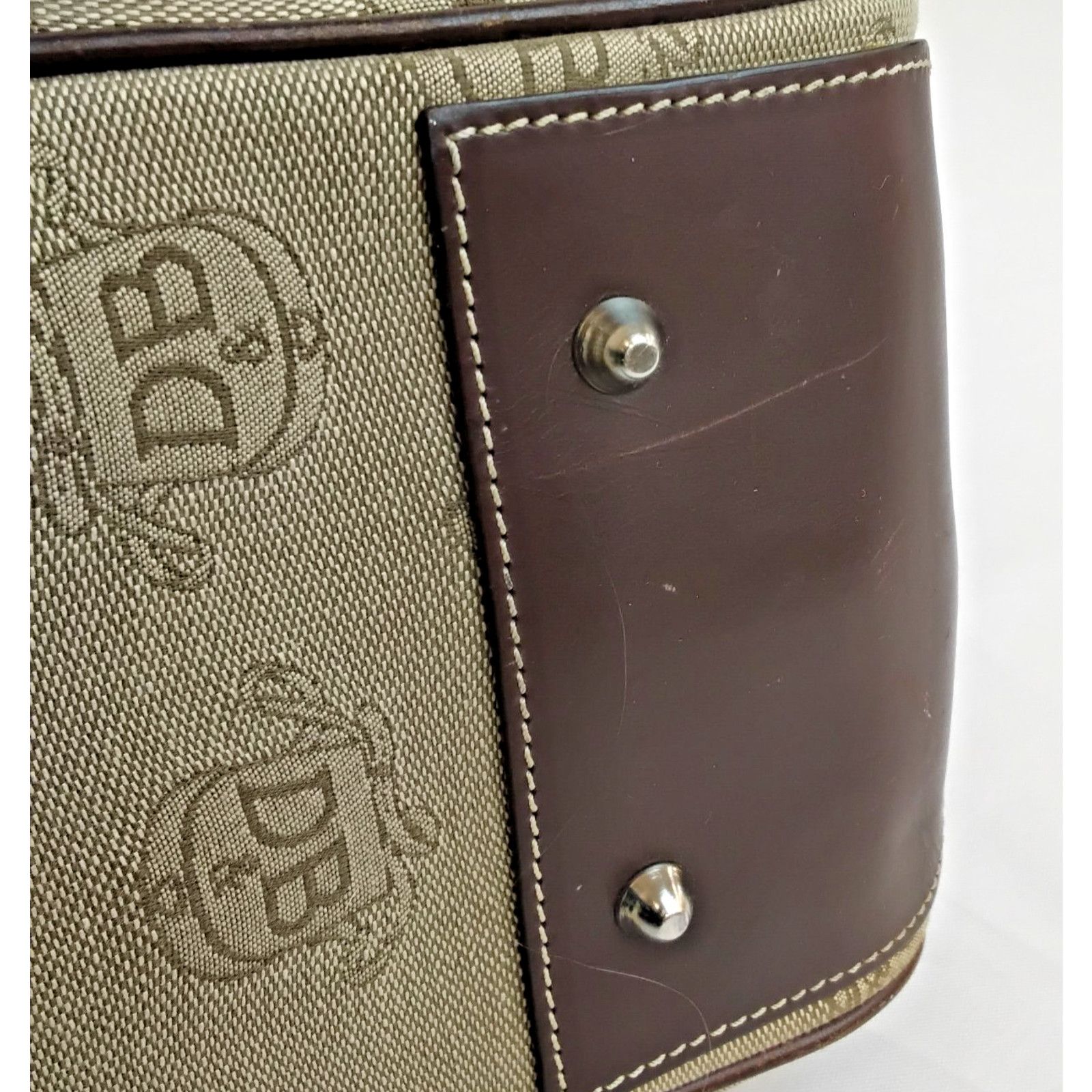 Dooney & Bourke Dooney & Bourke Jacquard Satchel Bag Brown DB Logo Canvas Size ONE SIZE - 10 Thumbnail