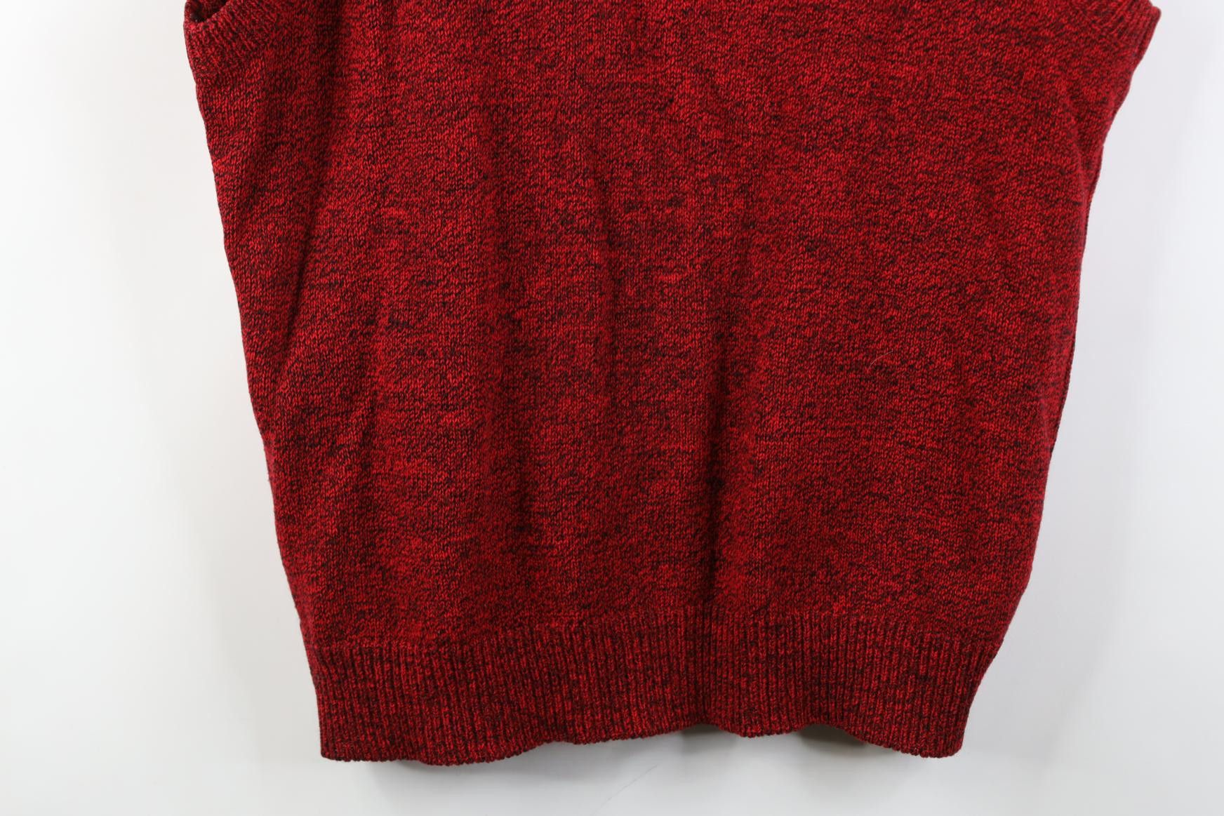 Vintage Vintage 90s Streetwear V-Neck Sweater Vest Heather Red USA Size US L / EU 52-54 / 3 - 3 Thumbnail