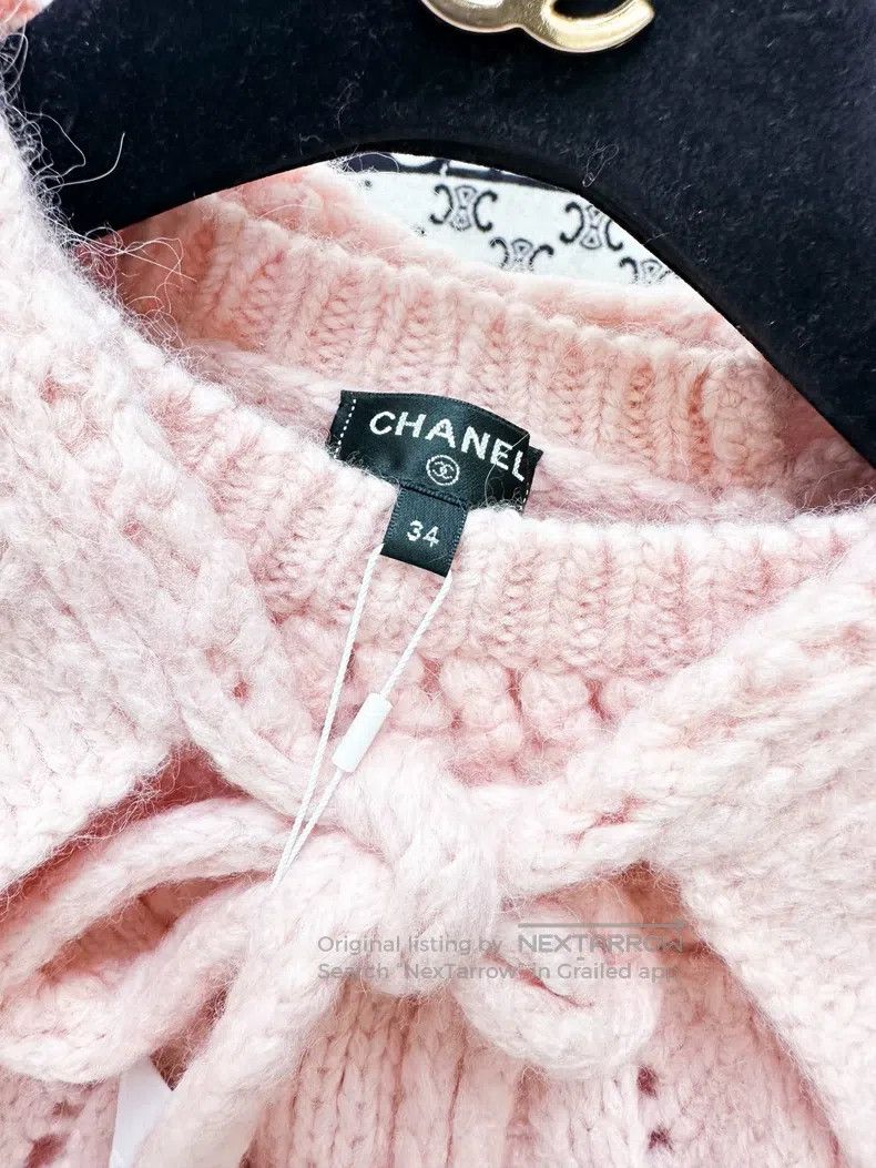Chanel Chanel Petal shawl bow tie knitted sweater Size XXS / US 00 / IT 34 - 7 Thumbnail