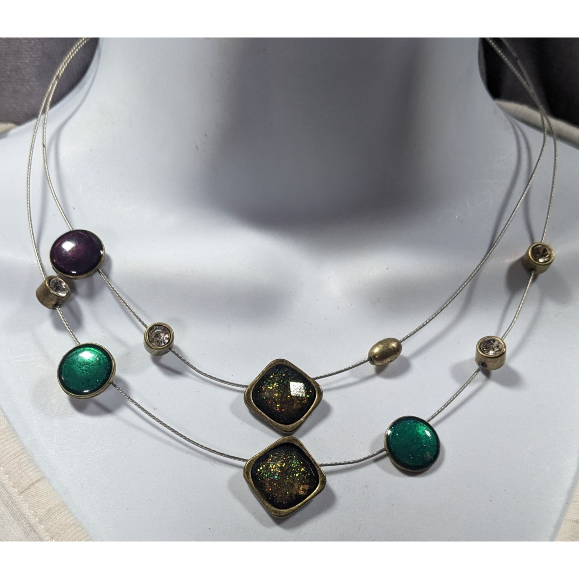 Other Whimsical Glitter Metallic Floating Necklace Size ONE SIZE - 6 Thumbnail