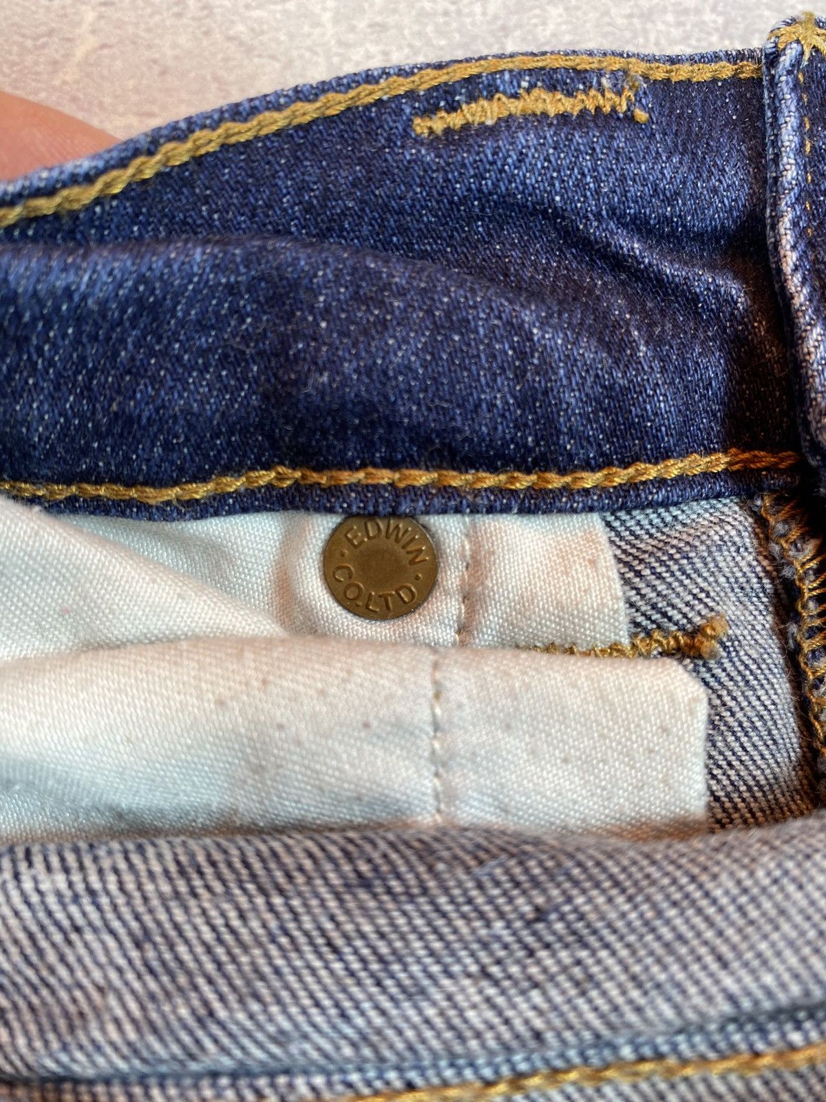 Designer × Edwin × Japanese Brand Edwin Men’s Blue Denim Jeans Size 34x34 Size US 34 / EU 50 - 12 Thumbnail