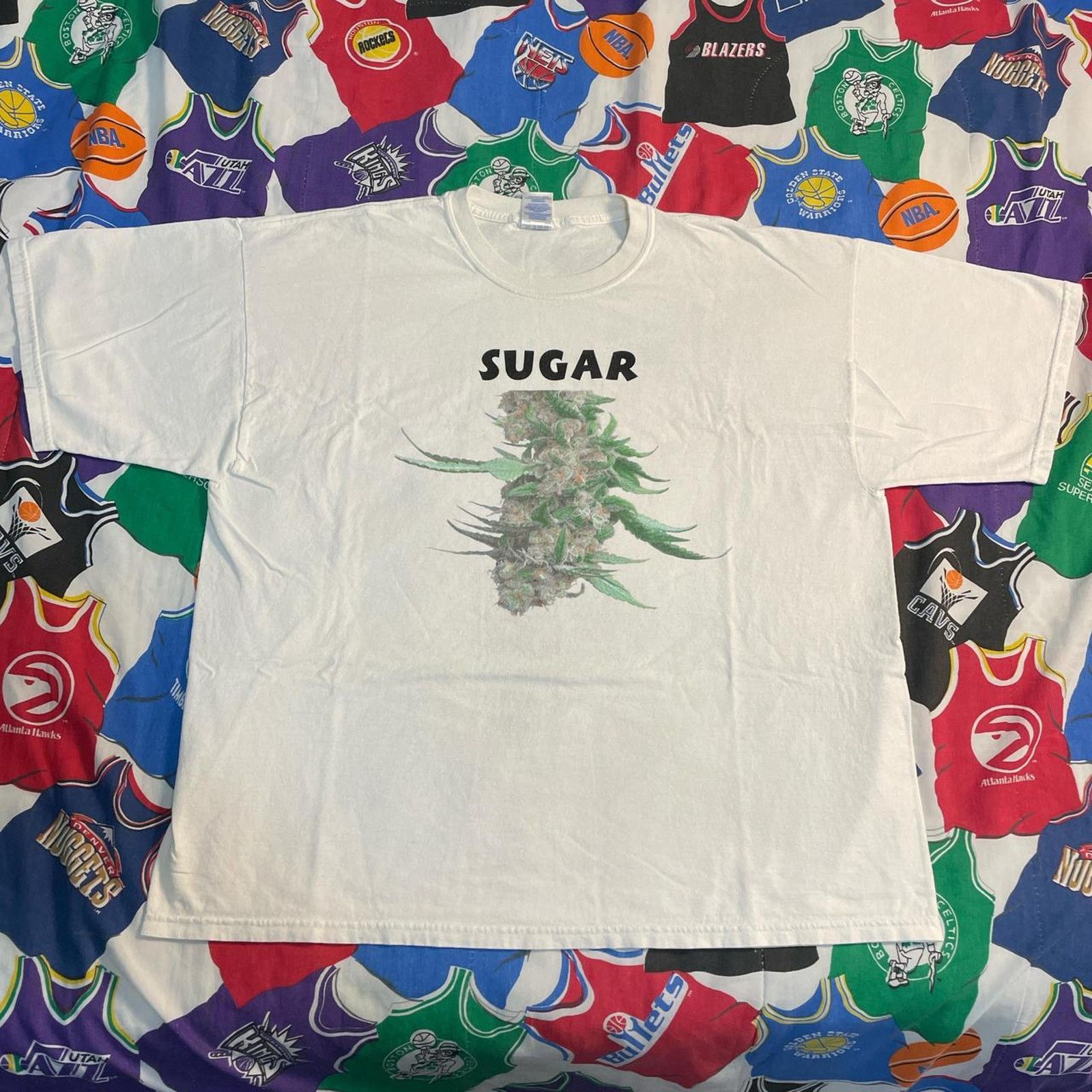 Vintage Y2K Sugar Strains Marijuana Weed Drug Promo Obscure Tee Size US XXL / EU 58 / 5 - 1 Thumbnail