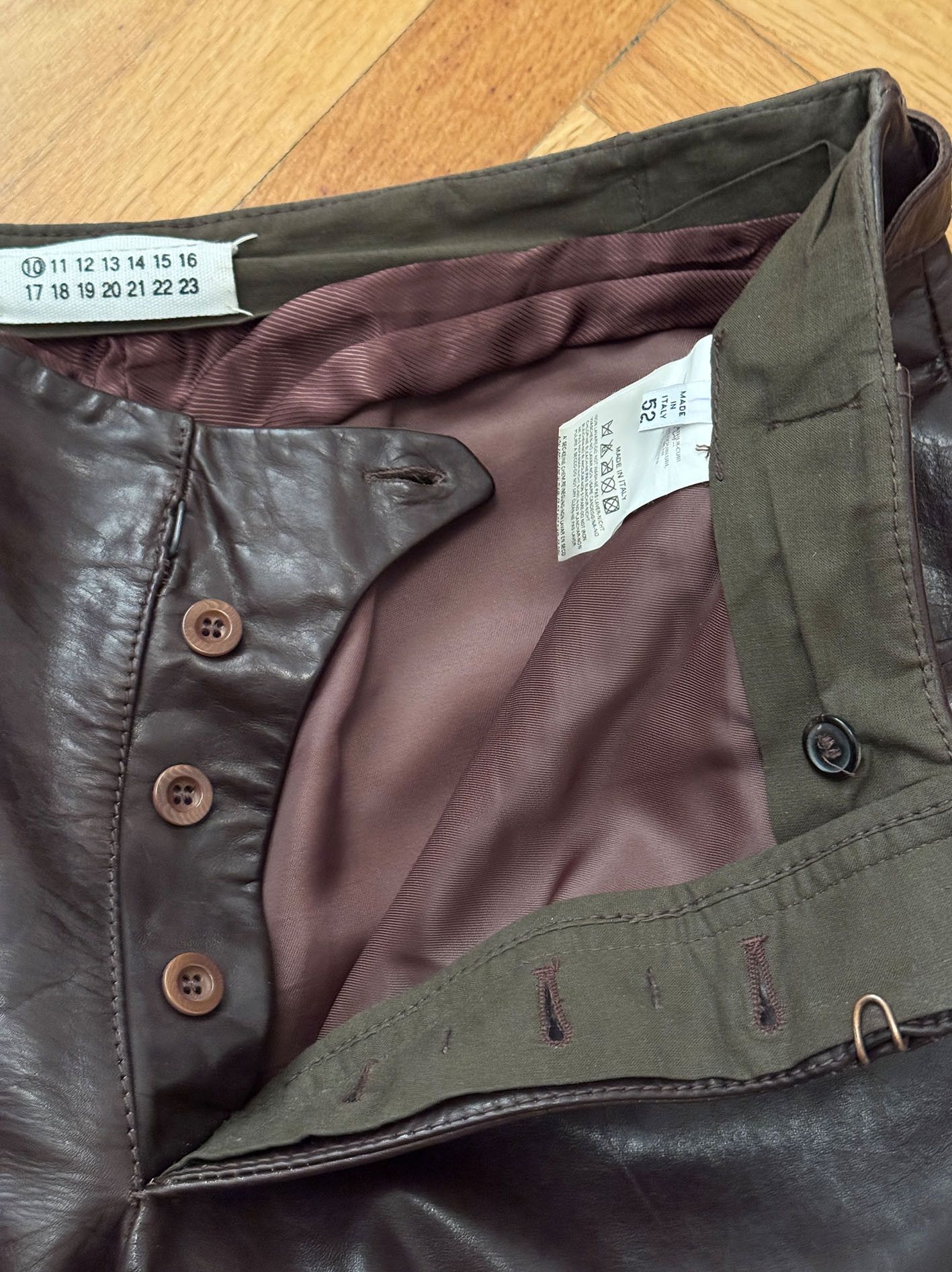 Maison Margiela MAISON MARTIN MARGIELA LEATHER PANTS SIZE 52 FROM 2001 Size US 36 / EU 52 - 5 Thumbnail