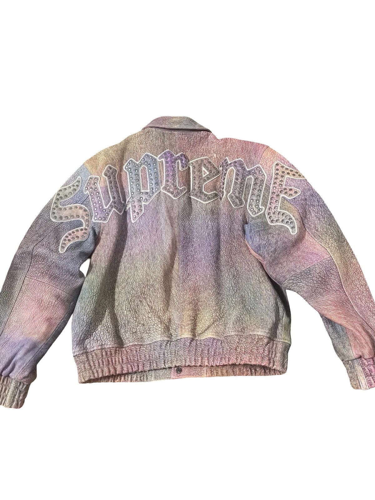 Supreme Supreme 2021 Pebbled Leather Varsity Jacket Size US M / EU 48-50 / 2 - 2 Thumbnail