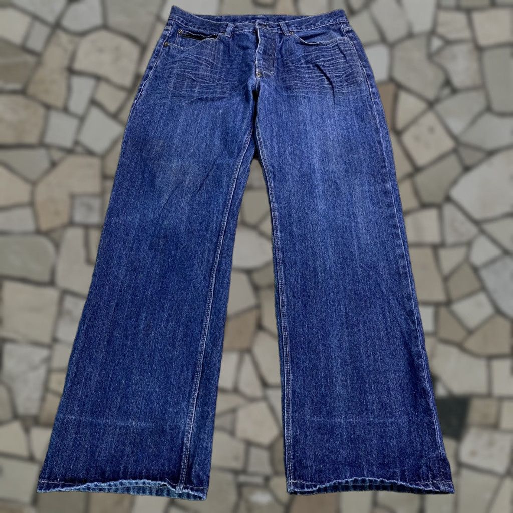 Sean John VINTAGE Sean John Jeans Mens 34x31 Blue Straight Leg Denim Hip Hop 90s Leather Jeans Size US 34 / EU 50 - 1 Thumbnail