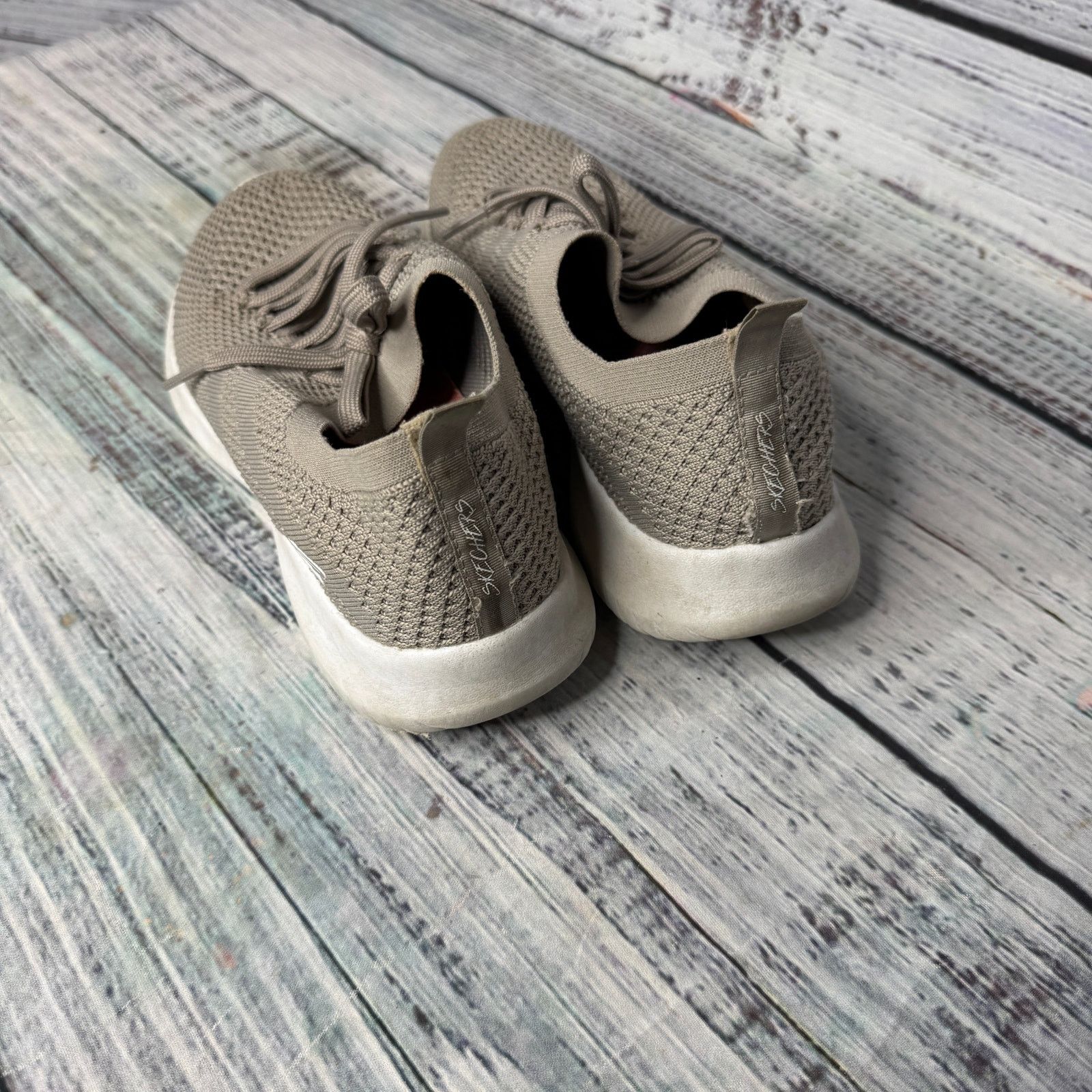 SKECHERS Skechers Ultra Flex Statement Sneakers Knit Lace-Up Taupe 8 Size US 8 / IT 38 - 4 Thumbnail