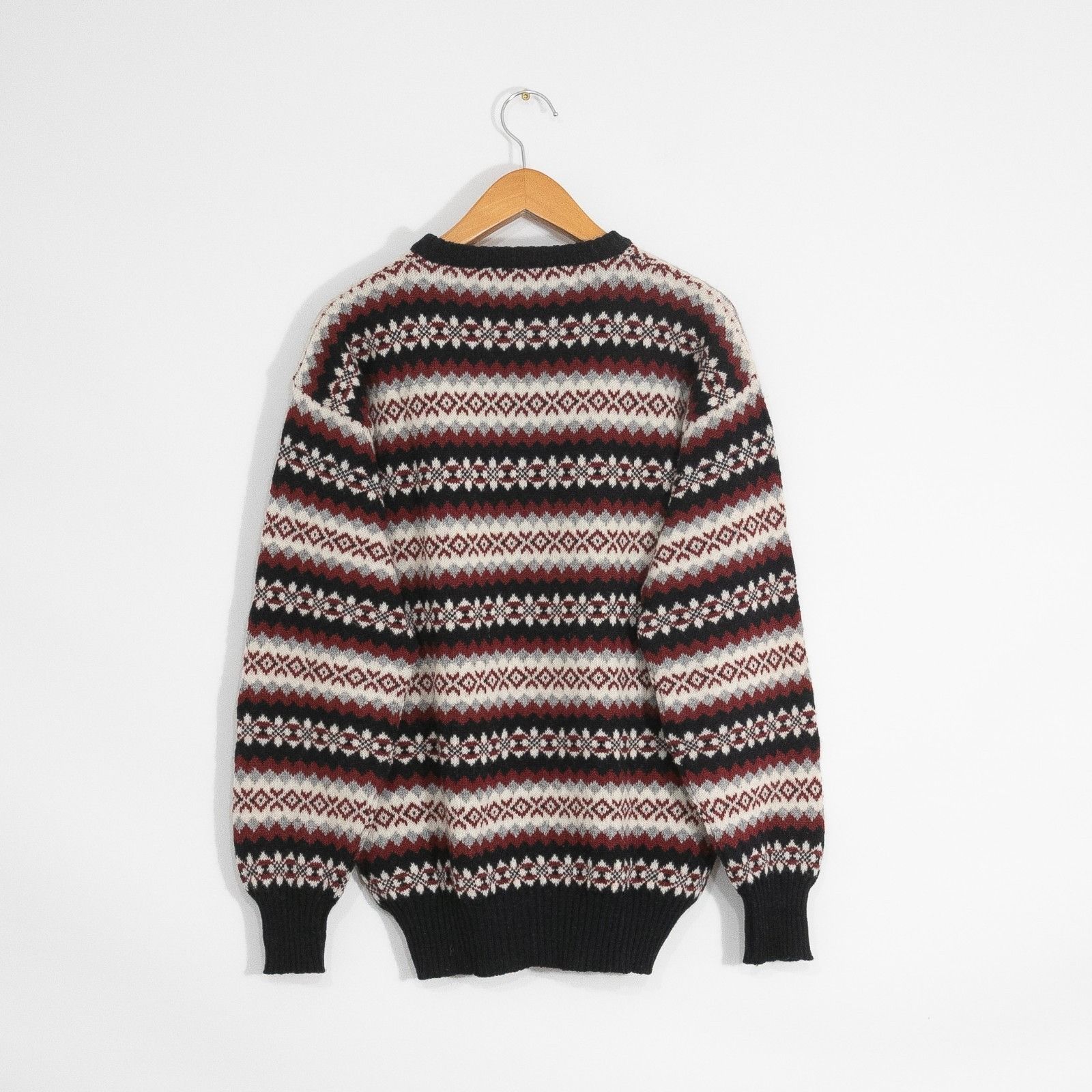 Vintage Vintage Italian Fair Isle Striped Wool Sweater Mens Medium Size US M / EU 48-50 / 2 - 6 Thumbnail