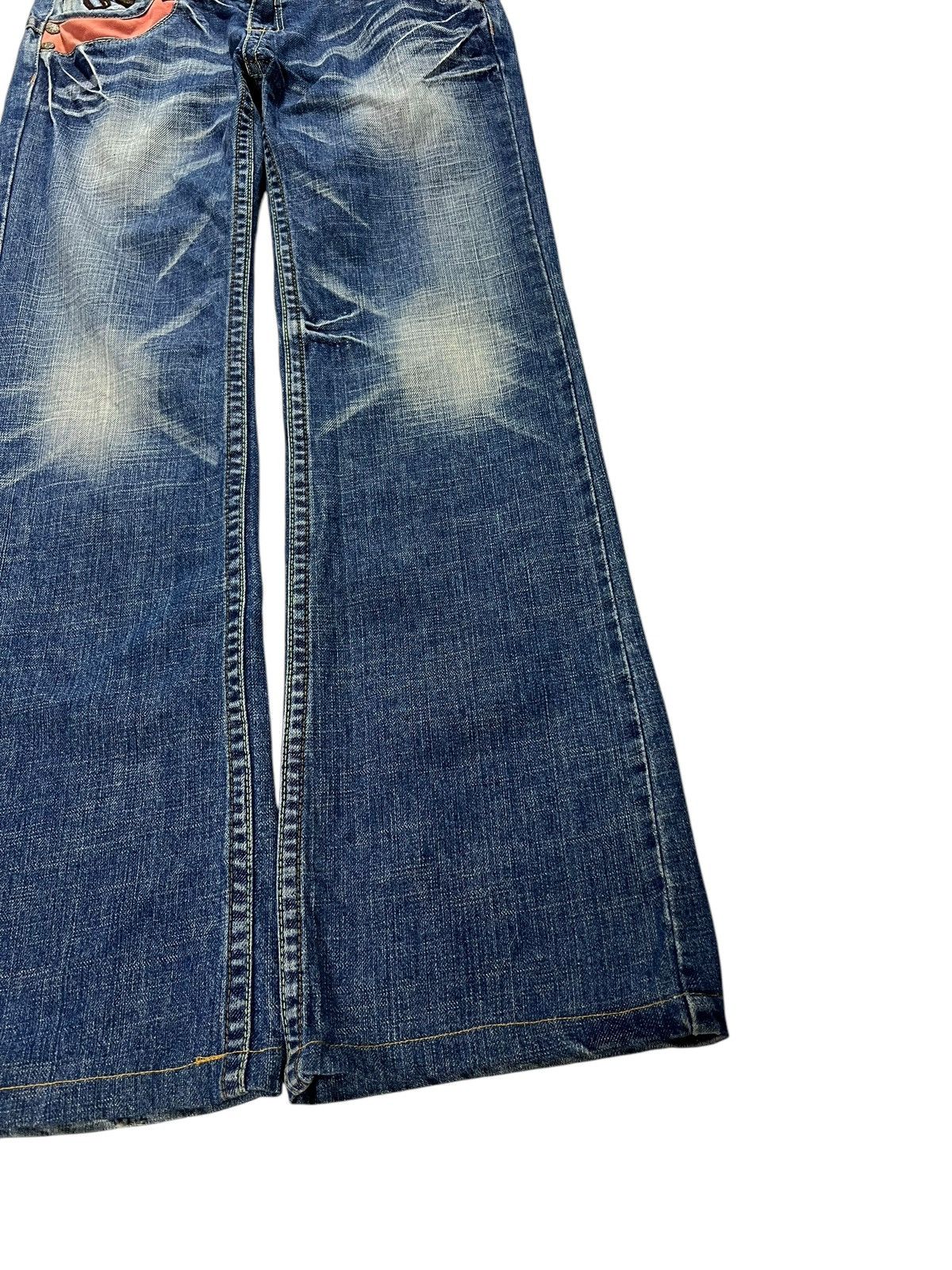 If Six Was Nine × Japanese Brand STUDIO R P&DENIM FLARE JEANS Size 29" - 4 Thumbnail